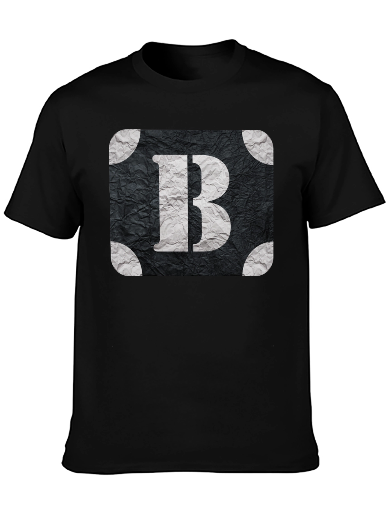 Black Letter B Graphic T-Shirt - Stylish Black Tee view 3