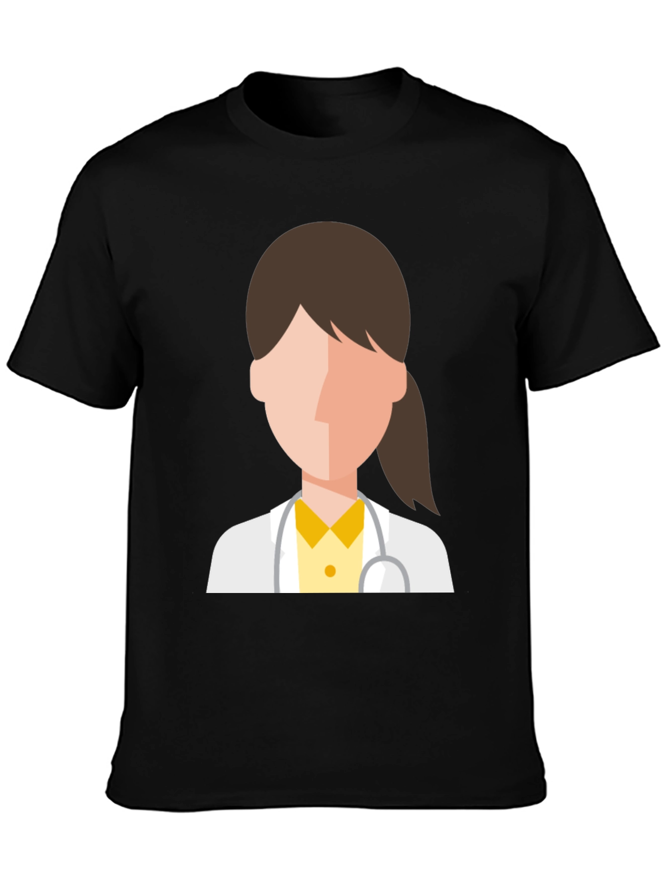 Black Doctor Graphic T-Shirt - Black Cotton Tee view 3