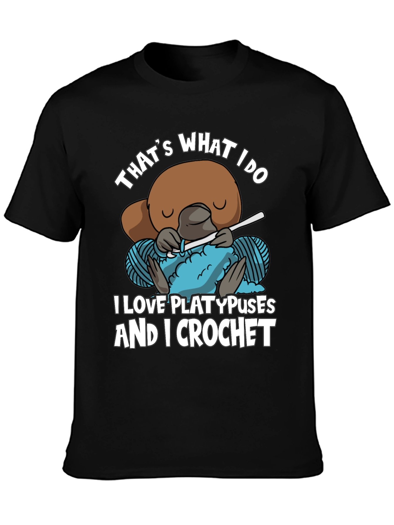 Black That's What I Do Platypus T-Shirt view 3