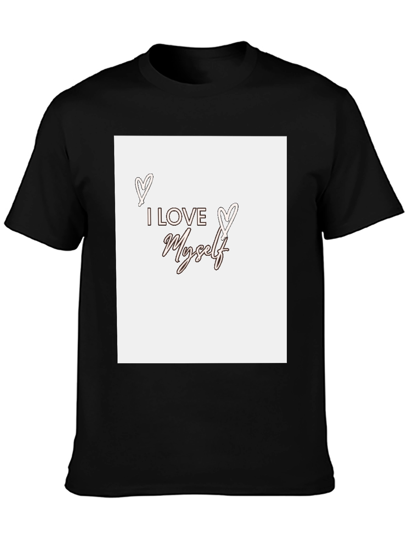 Black I Love Myself Graphic T-Shirt - Trendy Tee view 3
