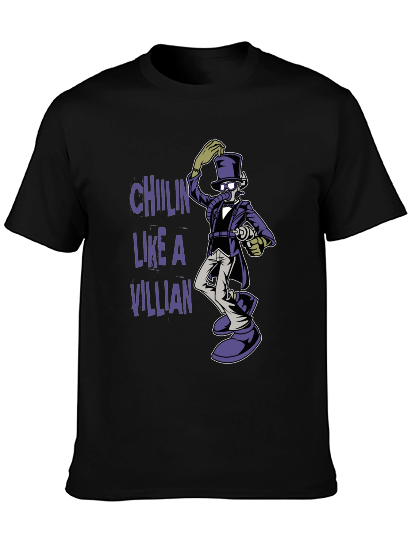 Black Chillin' Like a Villain Graphic Tee view 3