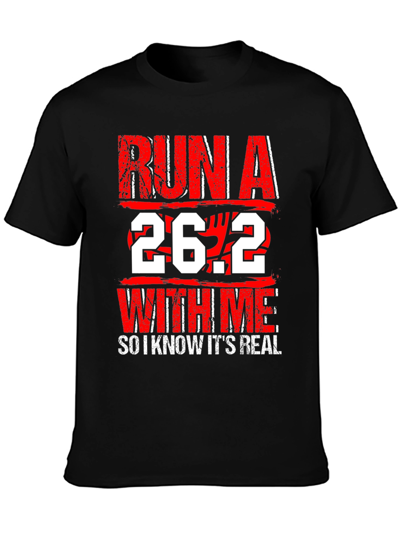 Black Run A 26.2 With Me Graphic T-Shirt view 3