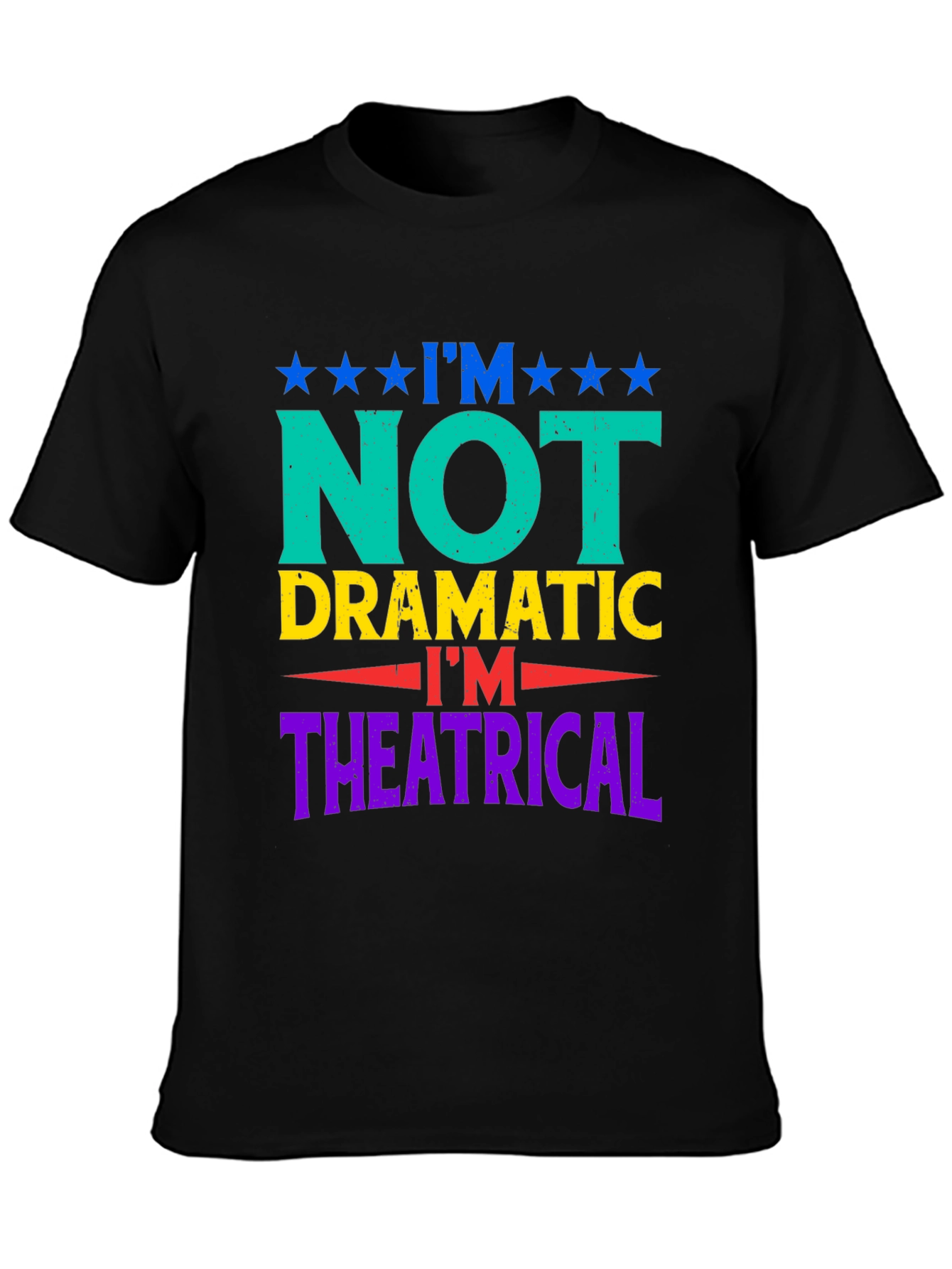 Black I'm Not Dramatic T-Shirt - Theatrical Humor Tee view 3