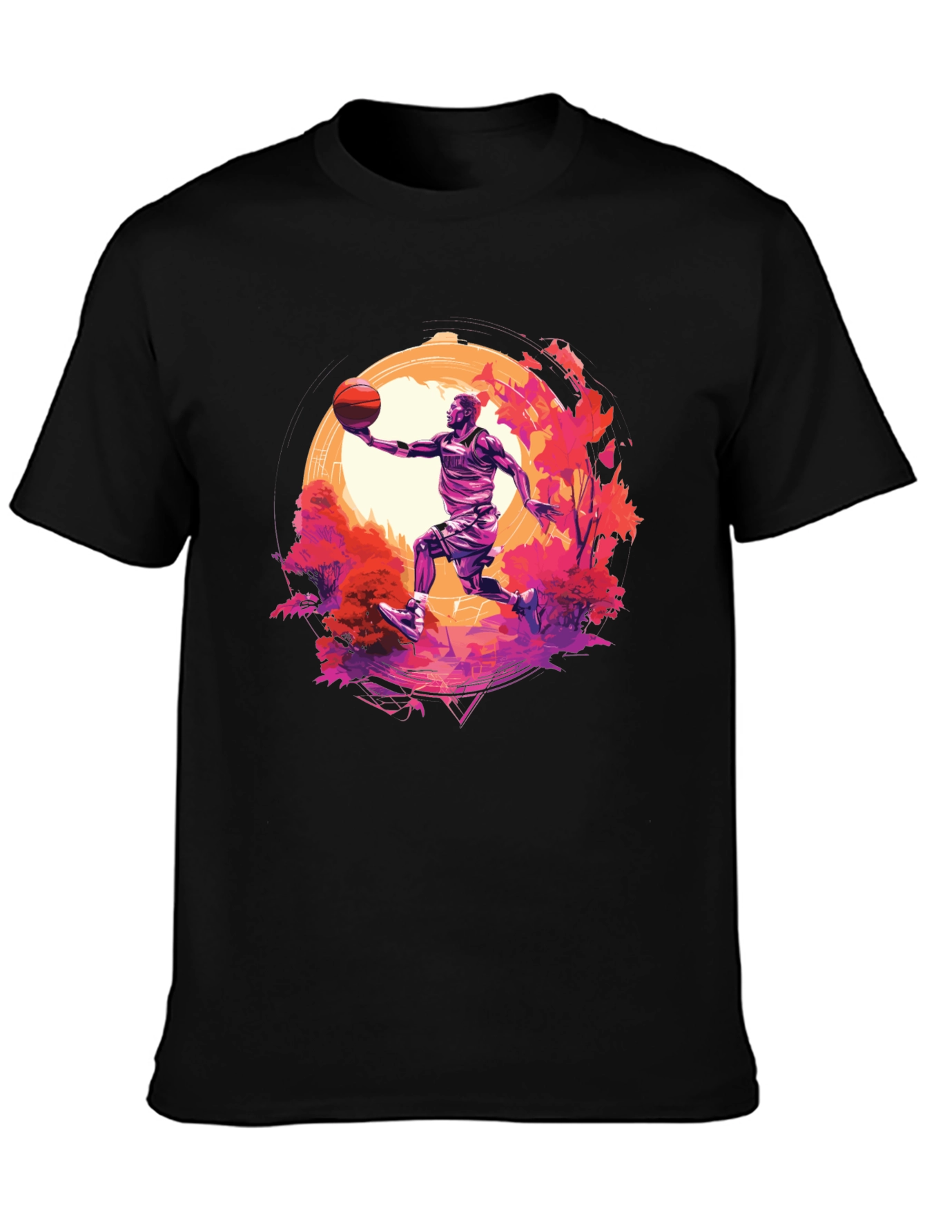 Black Basketball Player Graphic Tee - Stylish Sports Apparel view 3