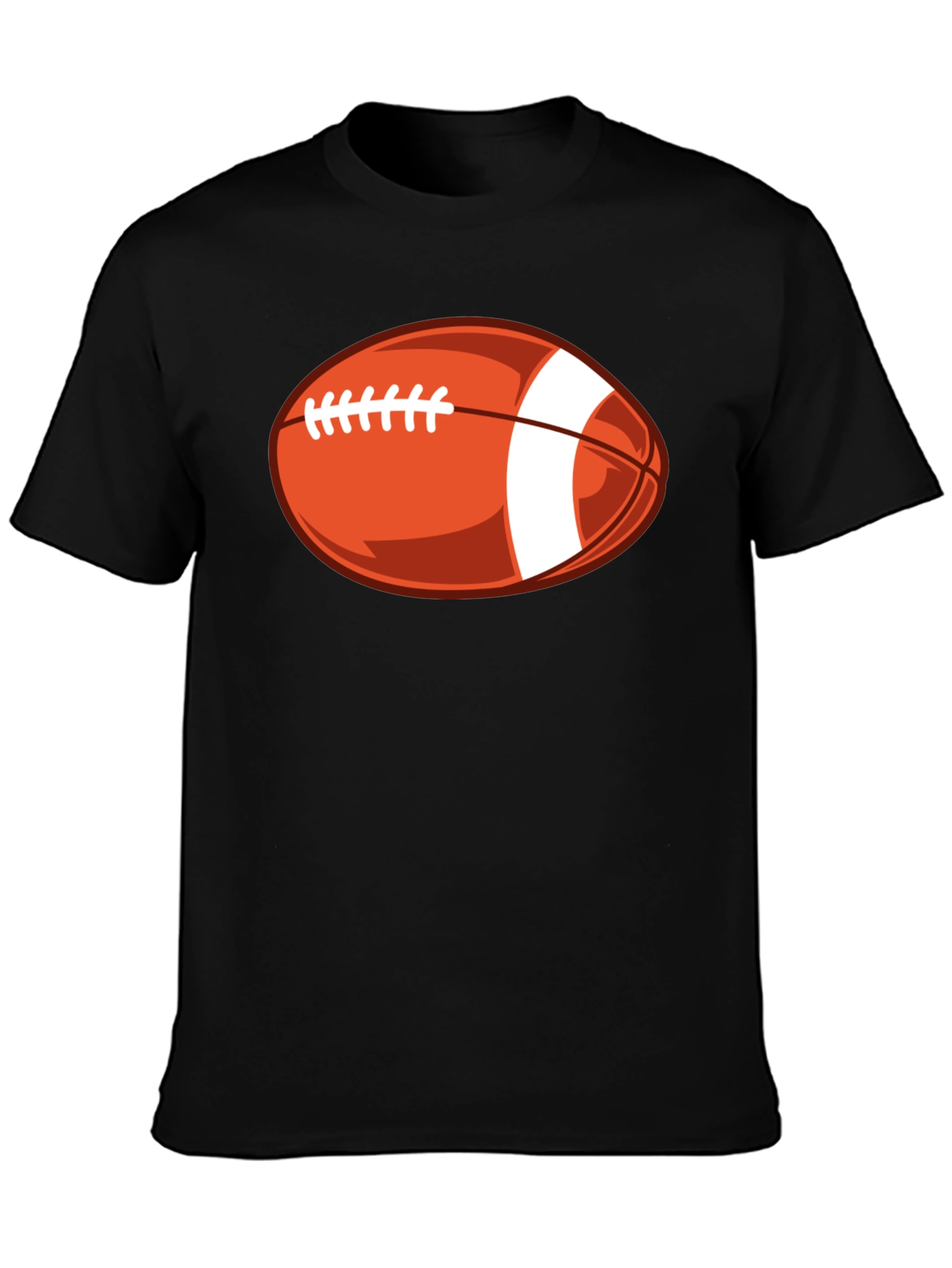 Black Football Graphic Tee - Stylish Black T-Shirt view 3