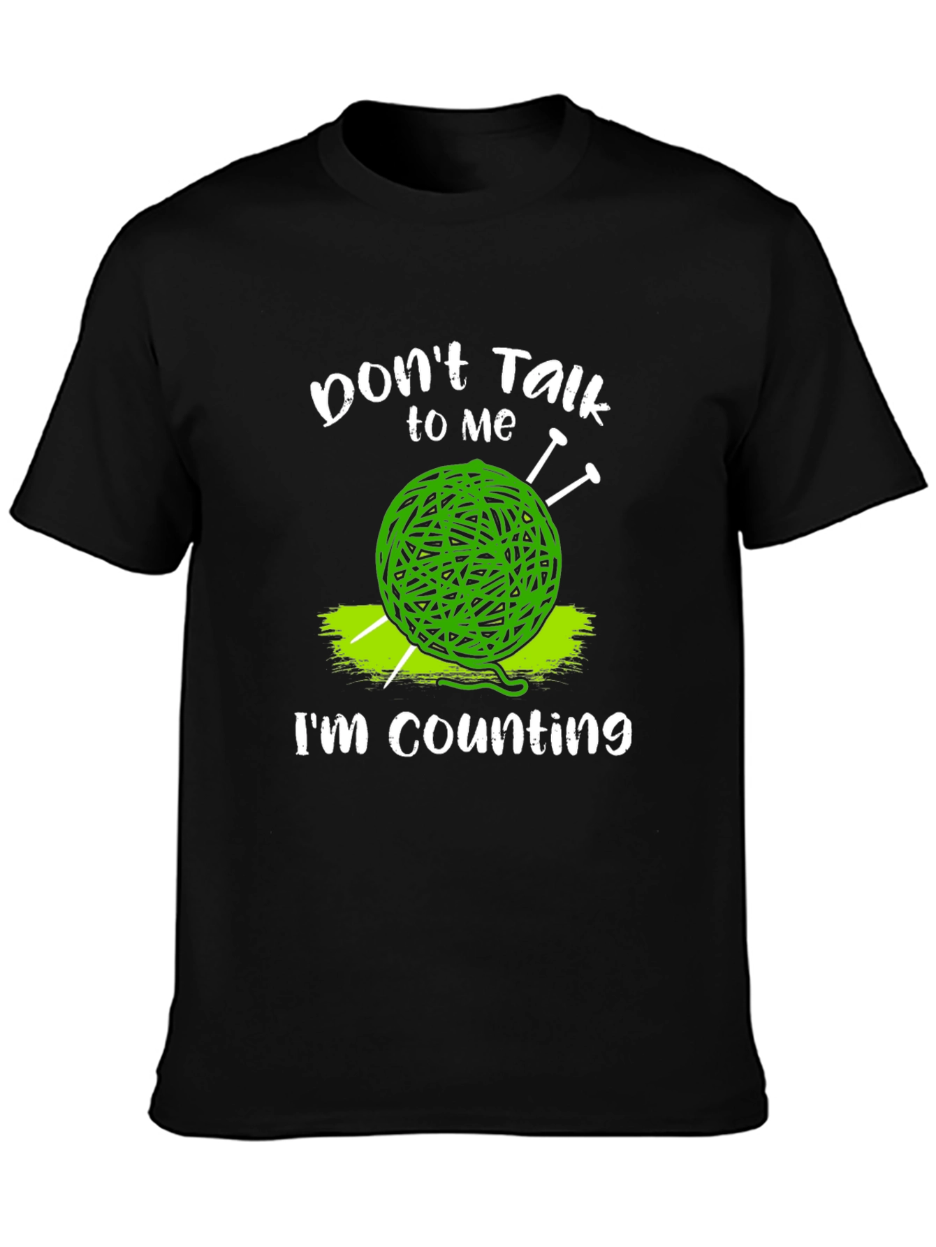 Black Knitting Lover T-Shirt - Don't Talk To Me view 3