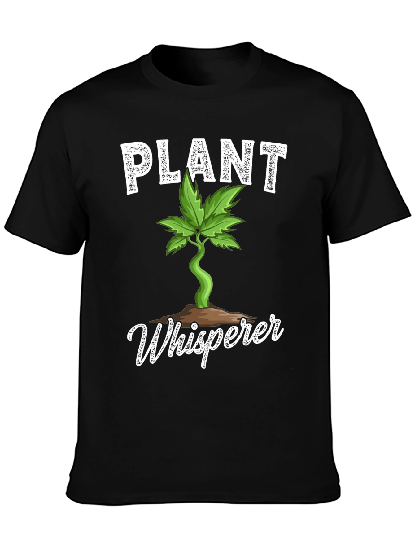 Black Plant Whisperer Graphic Tee - Gardener T-Shirt view 3