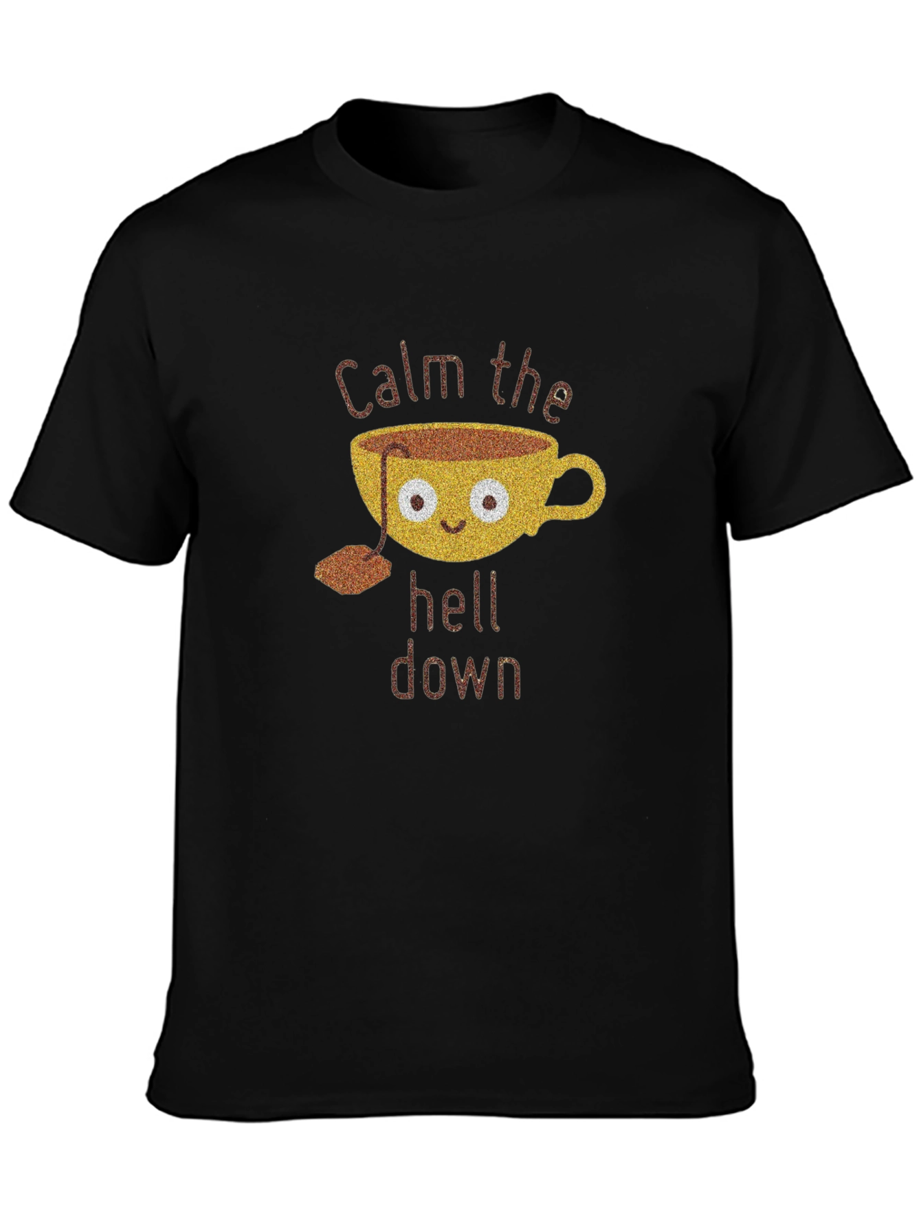 Black Calm the Hell Down Tee view 3