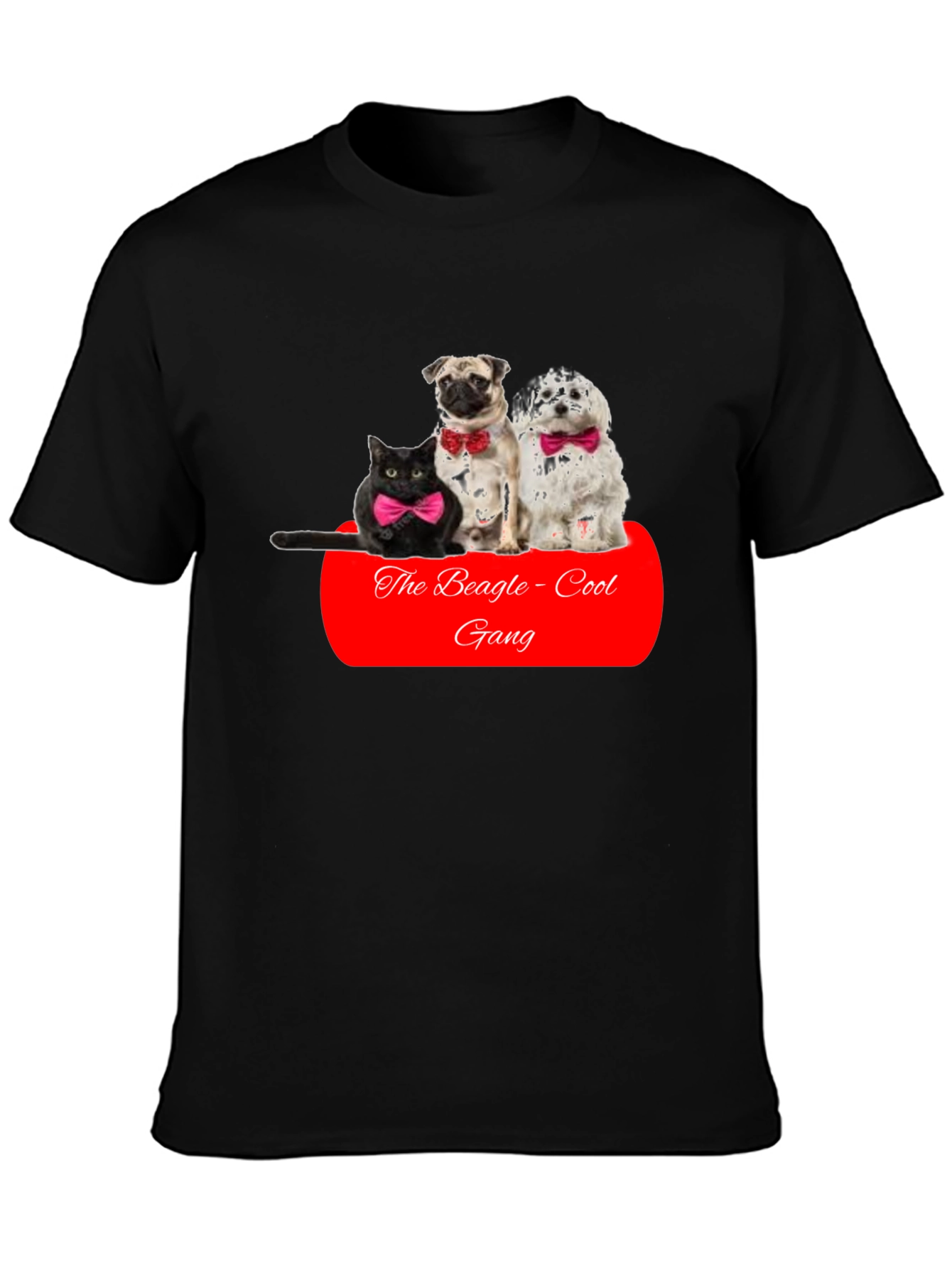 Black The Beagle-Cool Gang T-Shirt view 3
