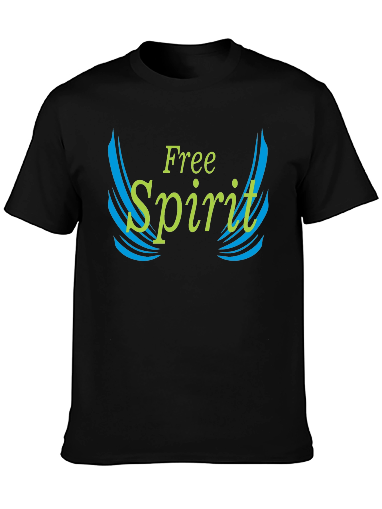 Black Free Spirit Graphic Tee - Black Cotton Blend view 3
