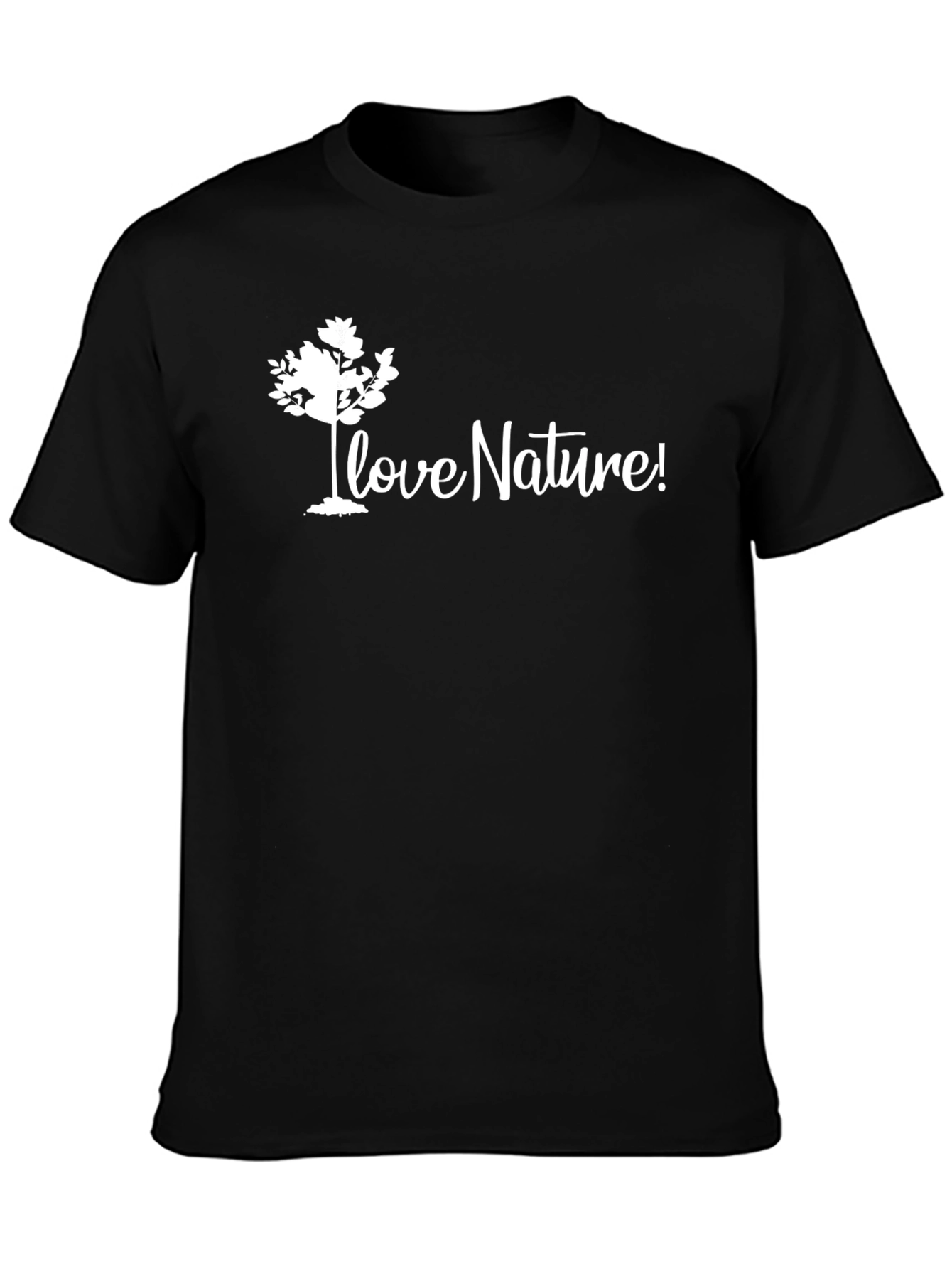 Black I Love Nature Black T-Shirt view 3