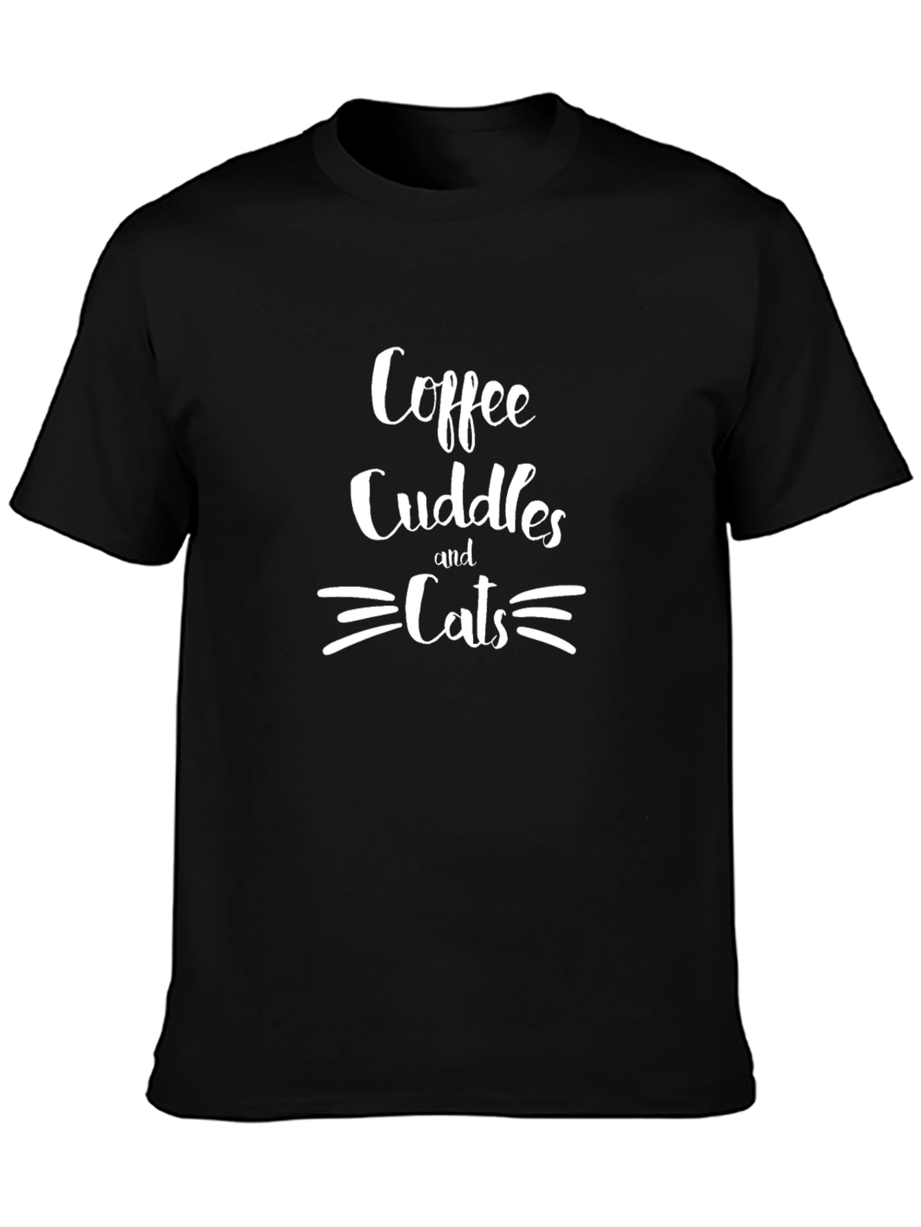 Black Coffee Cuddles & Cats Graphic T-Shirt view 3