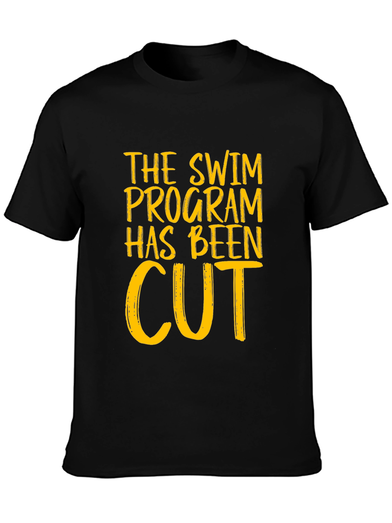 Black Swim Program Cut T-Shirt view 3