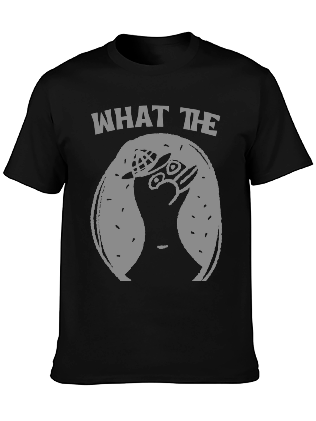 Black What The Meme T-Shirt - Funny Graphic Tee view 3