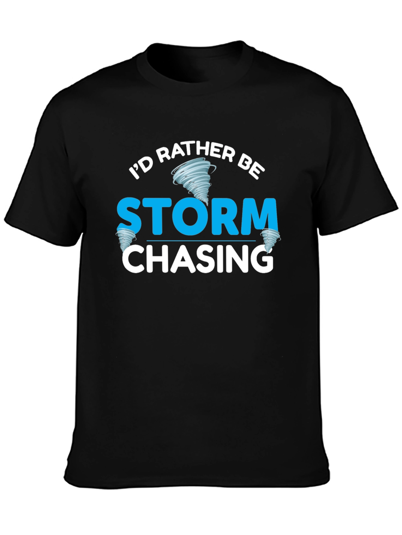 Black Storm Chaser Graphic Tee - Weather Enthusiast Shirt view 3
