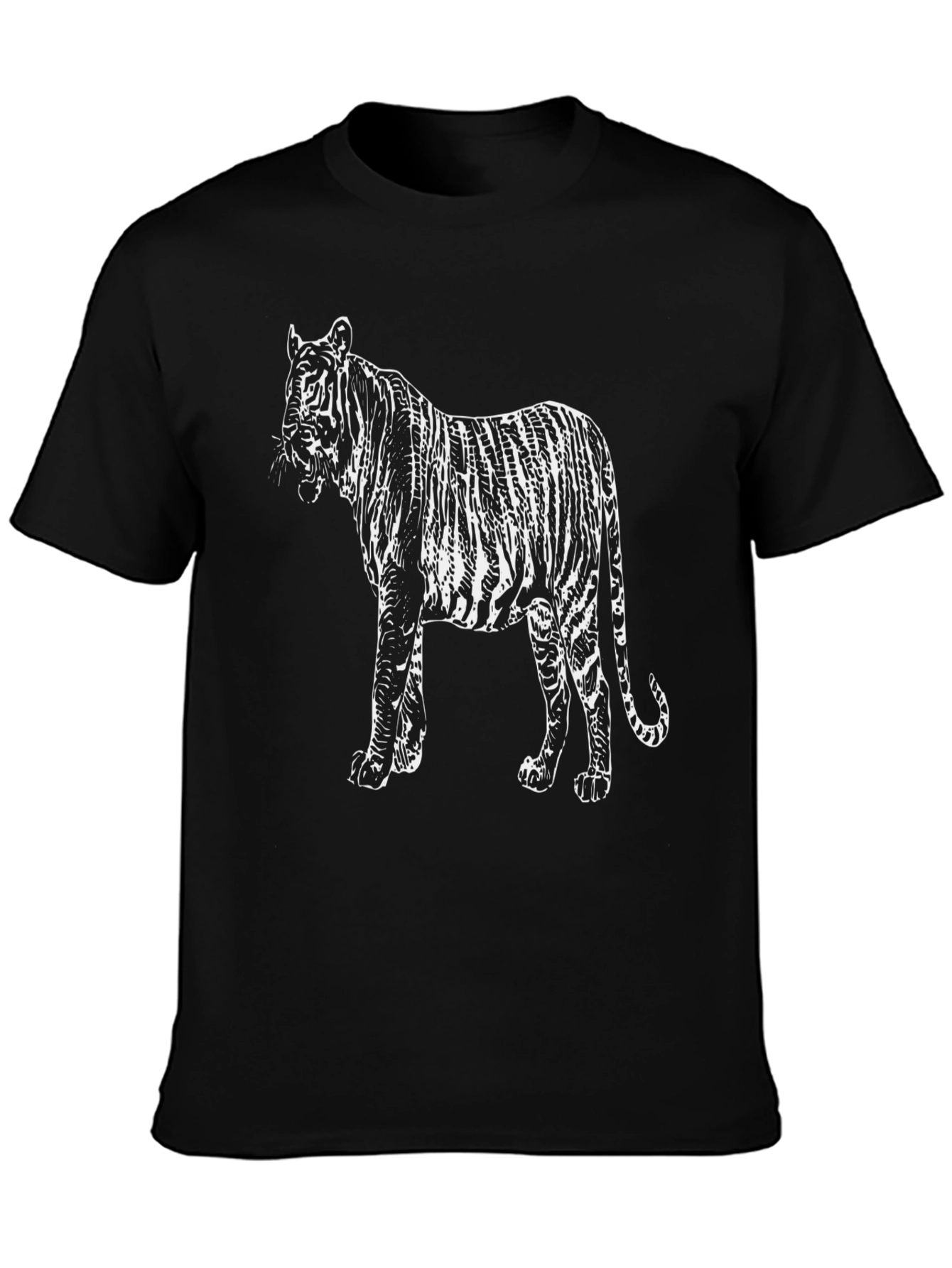 Black Black Tiger Graphic Tee - Unisex view 3
