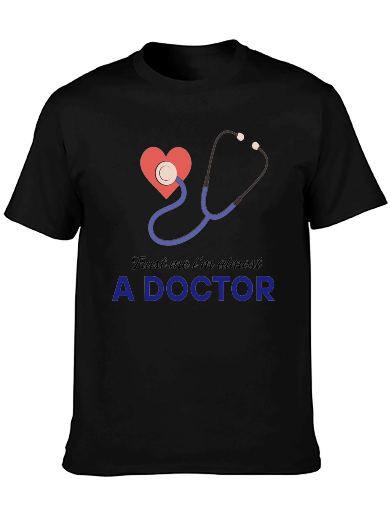 Black Future Doctor T-Shirt Funny Pre-Med Student Gift Tee view 3