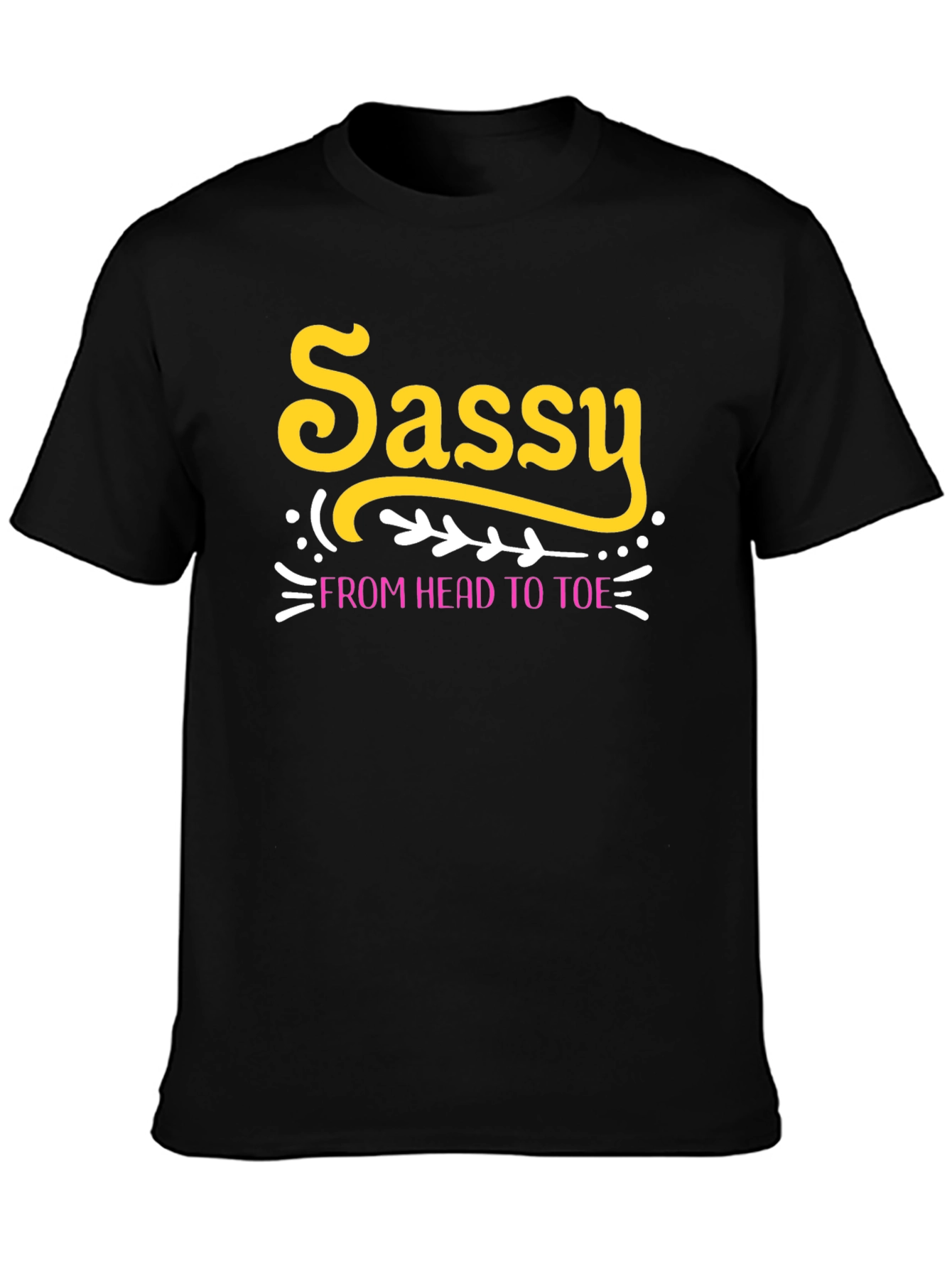 Black Sassy From Head To Toe Black Tee view 3