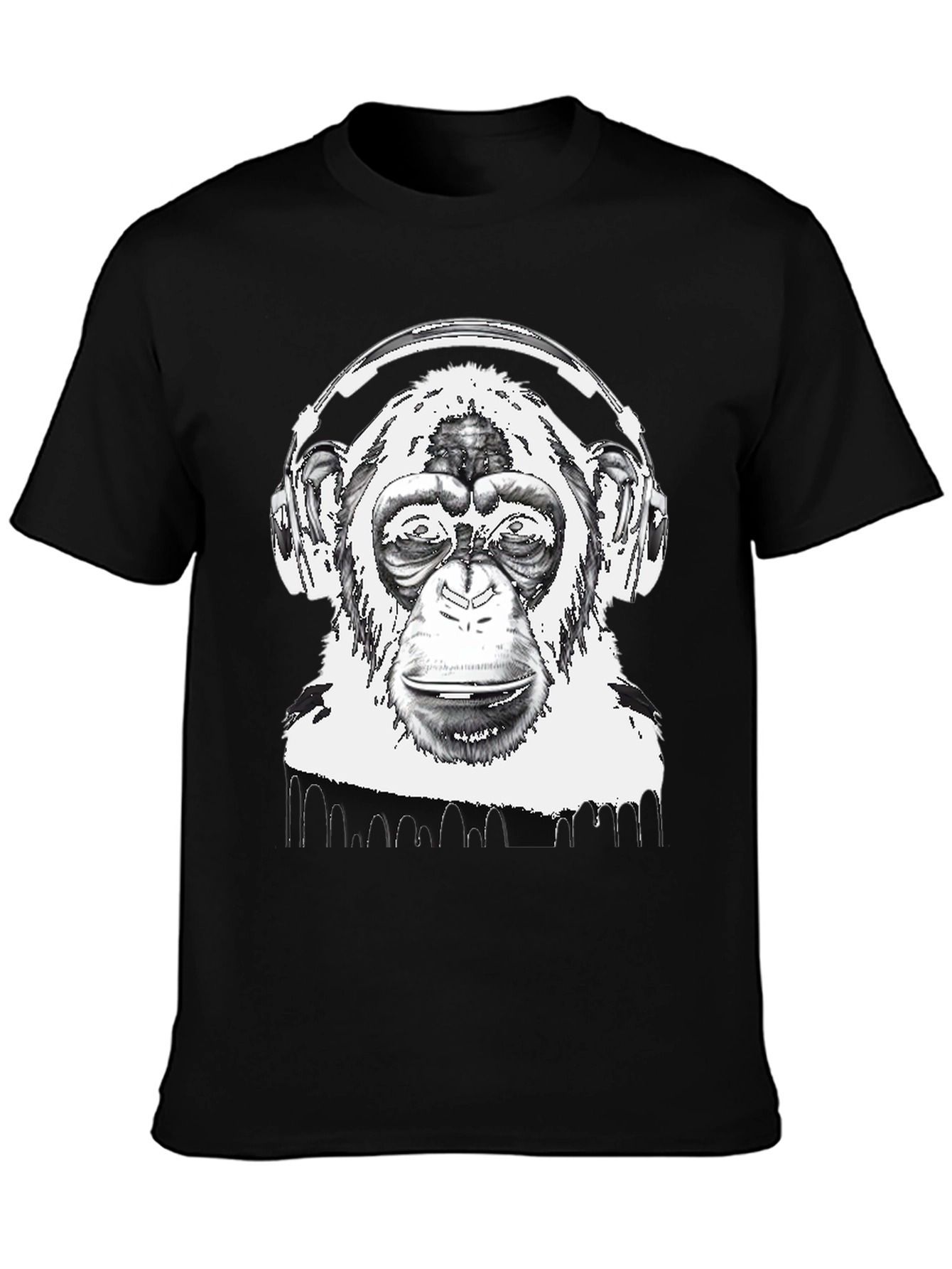 Black Monkey DJ Graphic Tee - Cool & Unique Design view 3