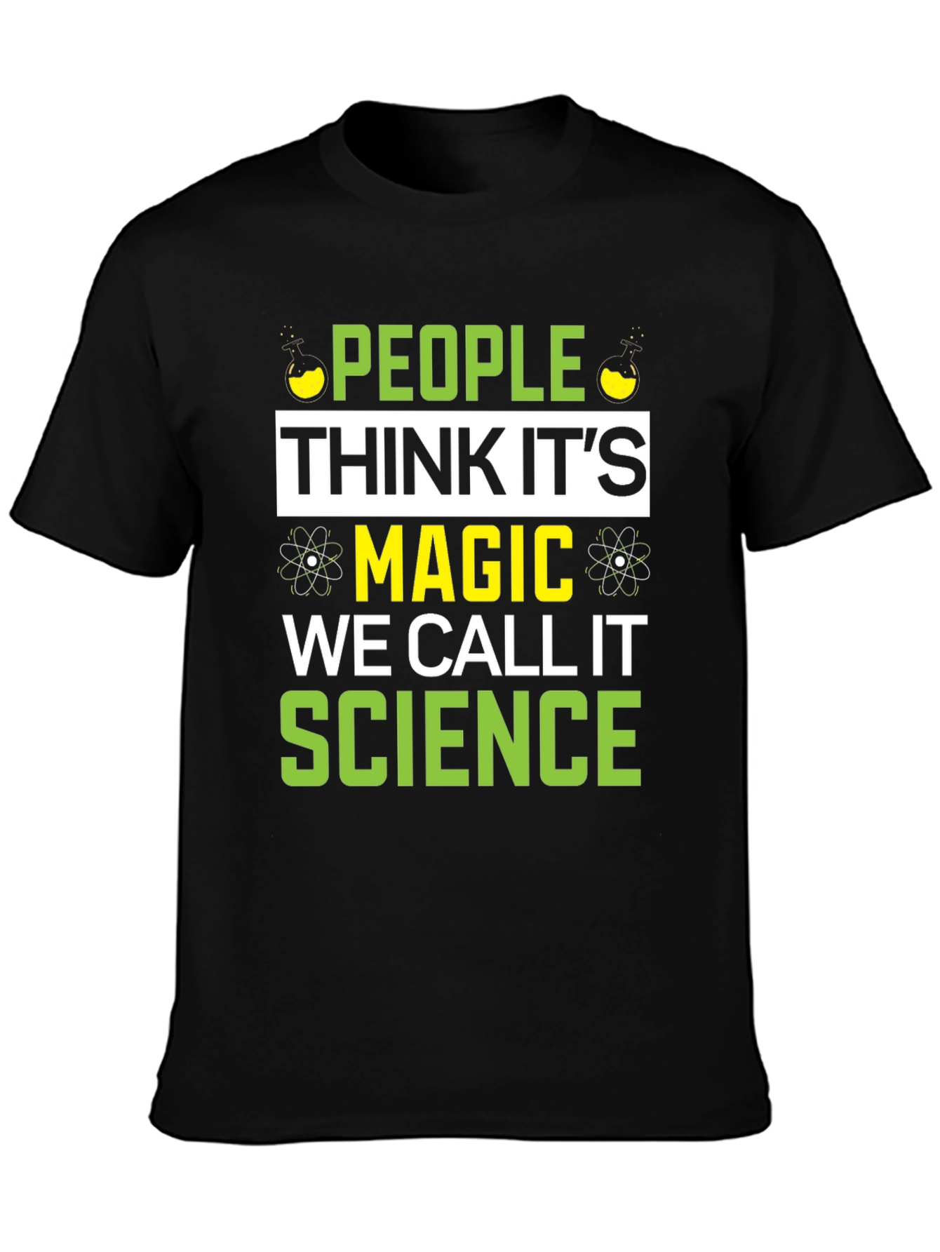 Black Science Magic T-Shirt - Funny Gift for Scientists view 3