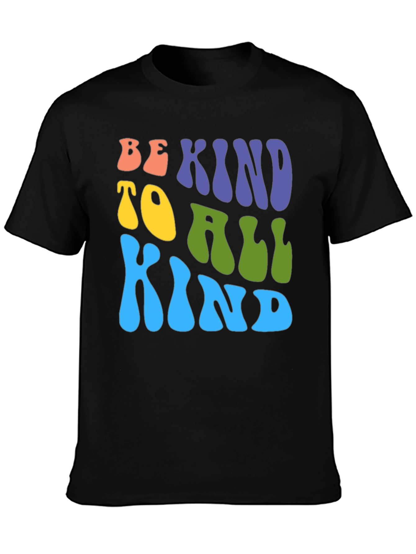Black Be Kind T-Shirt: Retro Style Graphic Tee view 3