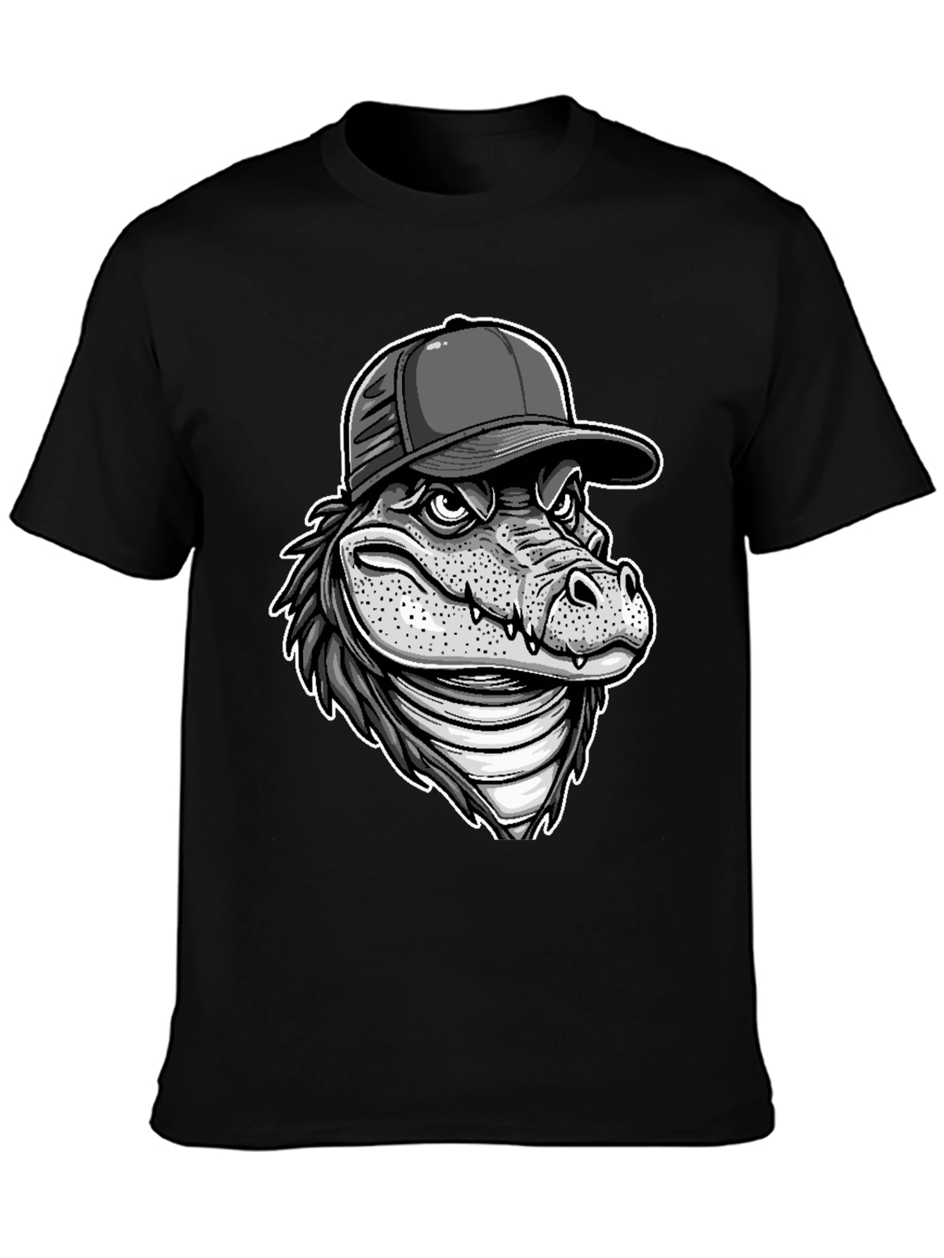Black Alligator Graphic Tee view 3