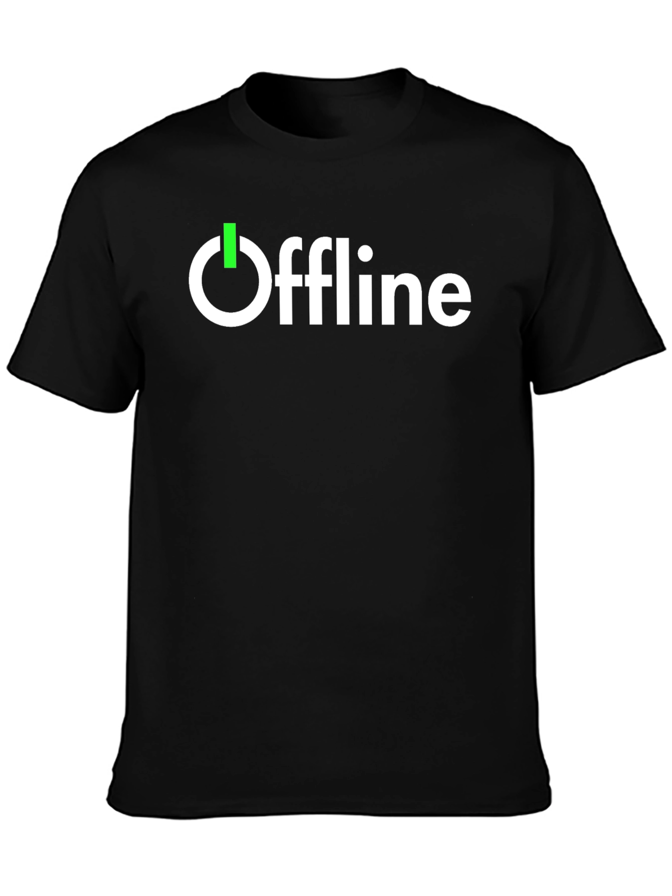Black Offline Mode T-Shirt - Geeky Style view 3