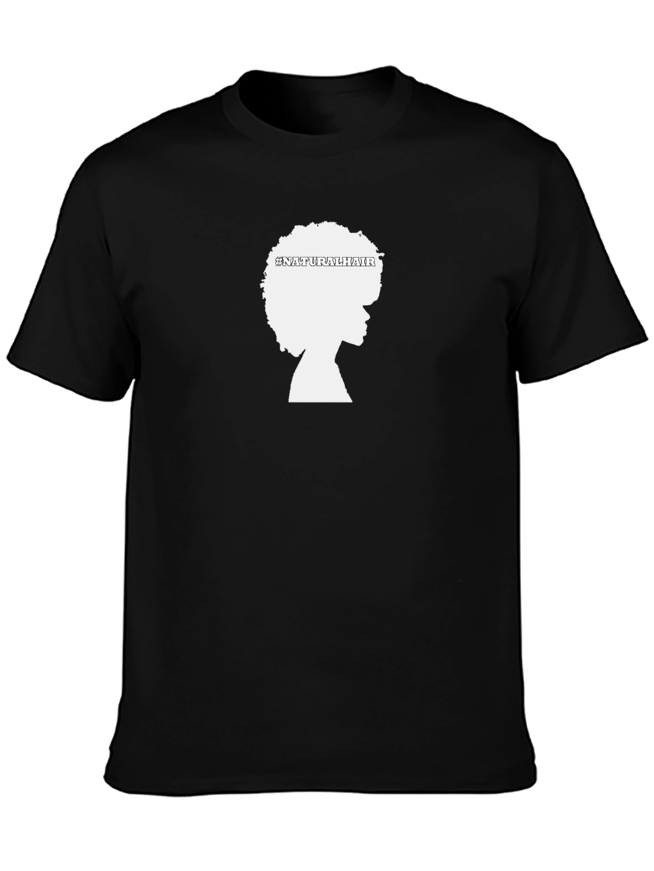 Black Natural Hair T-Shirt - Black Unisex Tee view 3