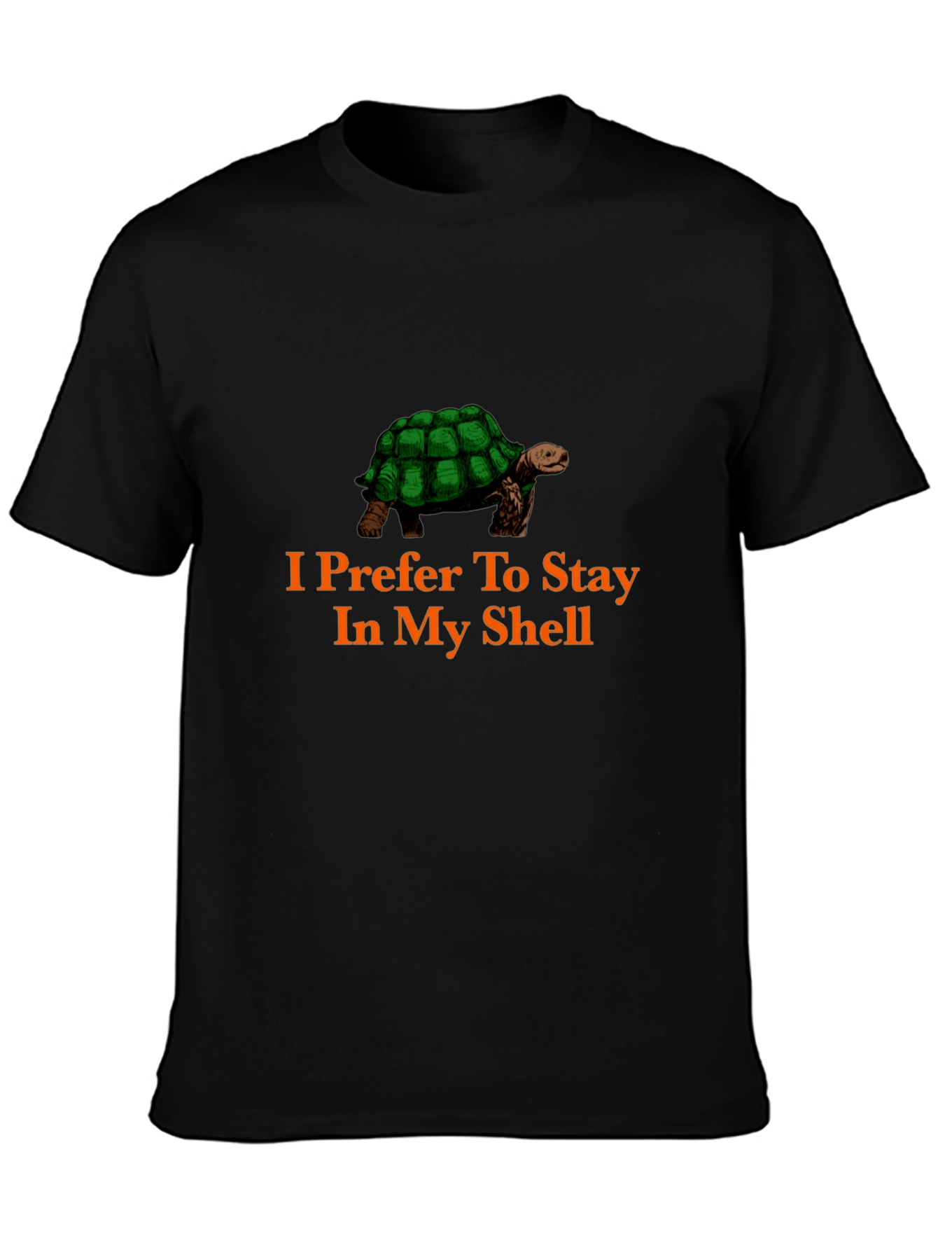 Black I Prefer To Stay In My Shell Turtle T-Shirt view 3