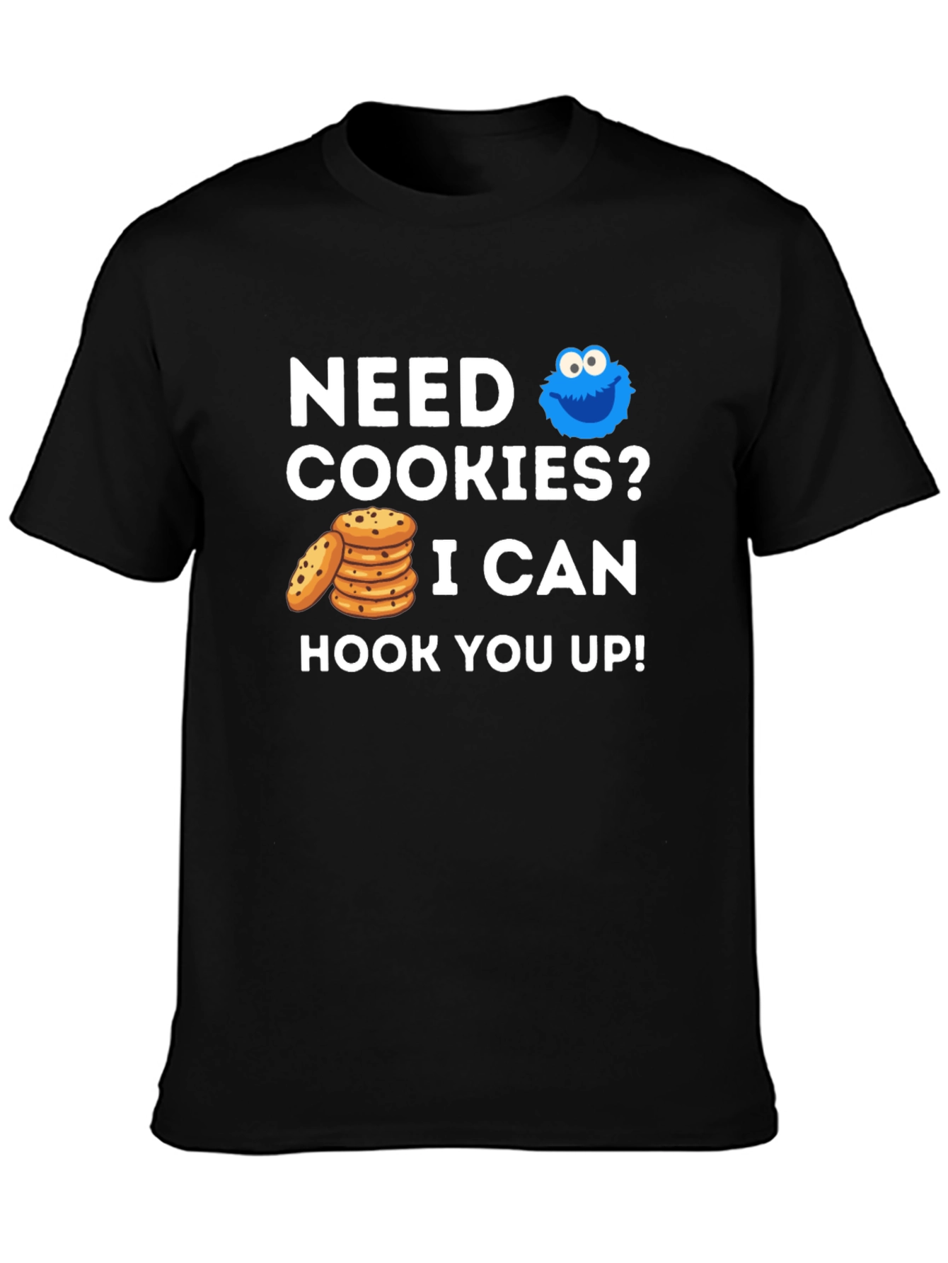 Black Need Cookies? Graphic Tee - Cookie Monster Style! view 3