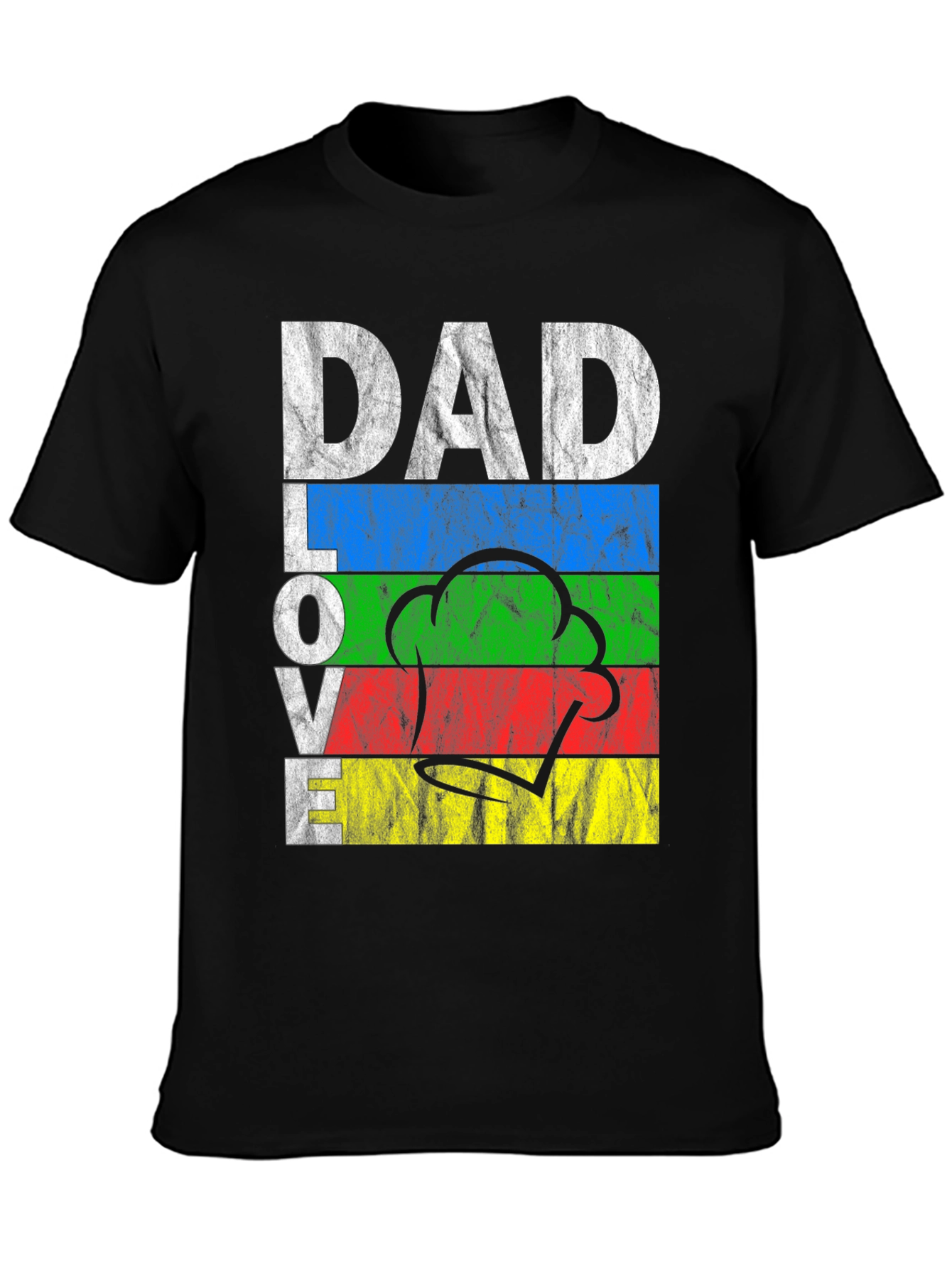 Black Dad Love Cooking T-Shirt view 3