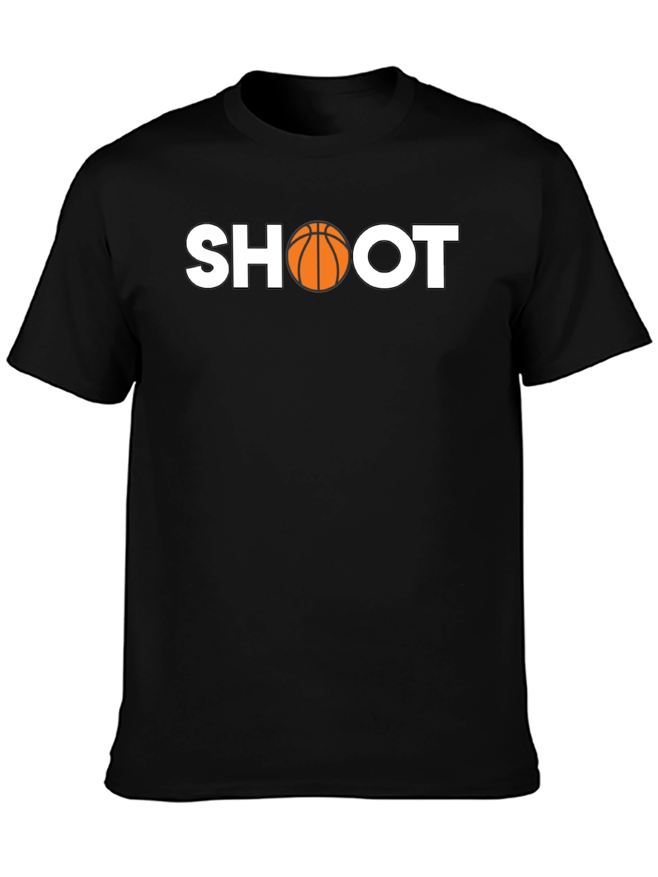 Black Basketball Shoot T-Shirt view 3