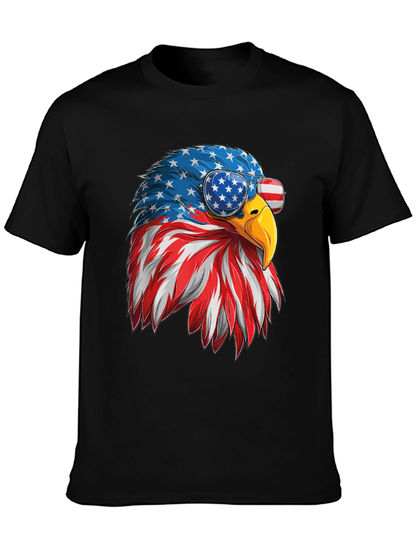 Black Patriotic Eagle Graphic Tee view 3