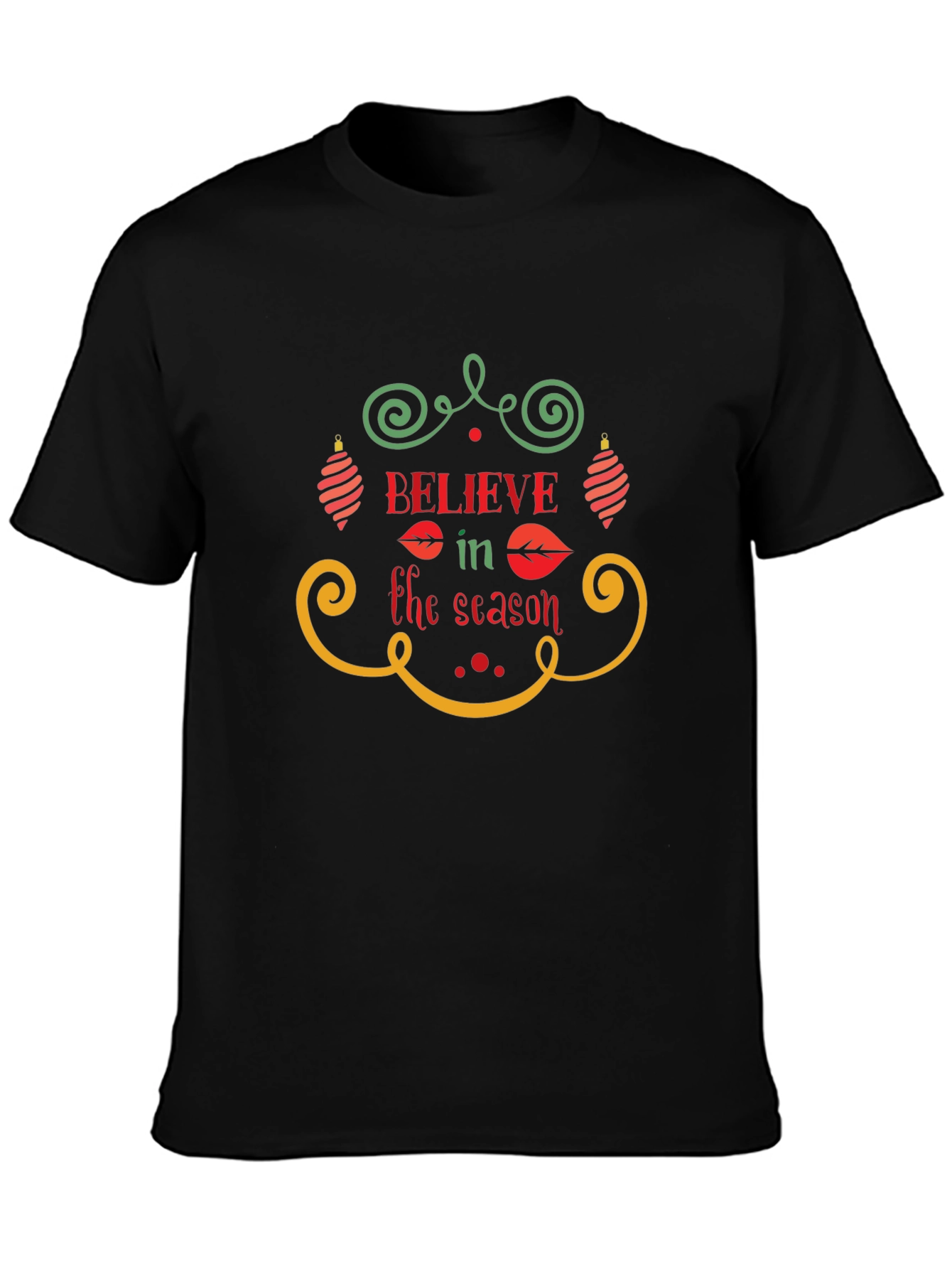 Black Believe in the Season Black Graphic Tee view 3