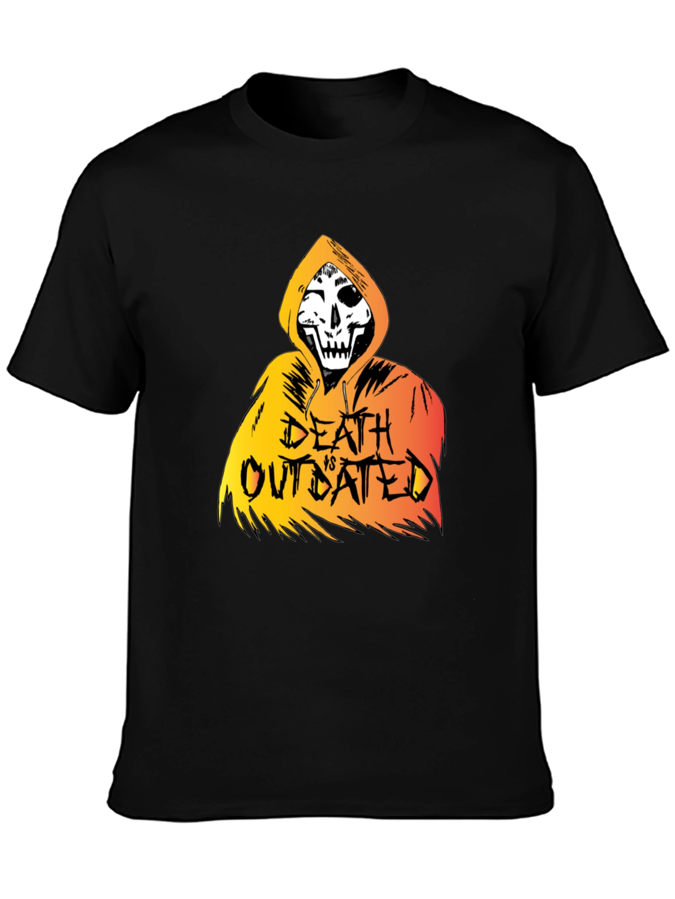 Black Death vs Outdated Graphic T-Shirt - Black view 3