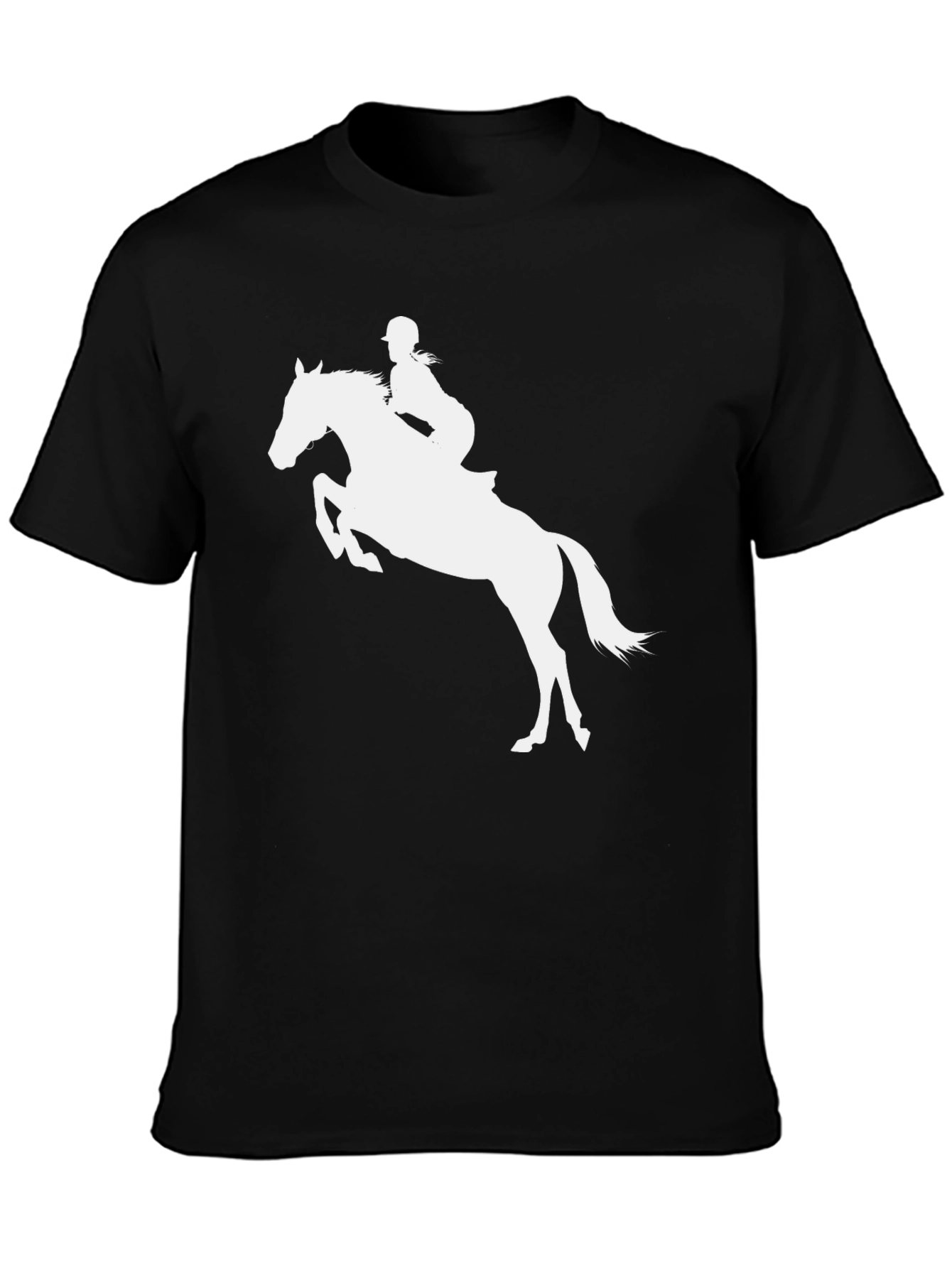 Black Equestrian Horse Riding T-Shirt - Black view 3