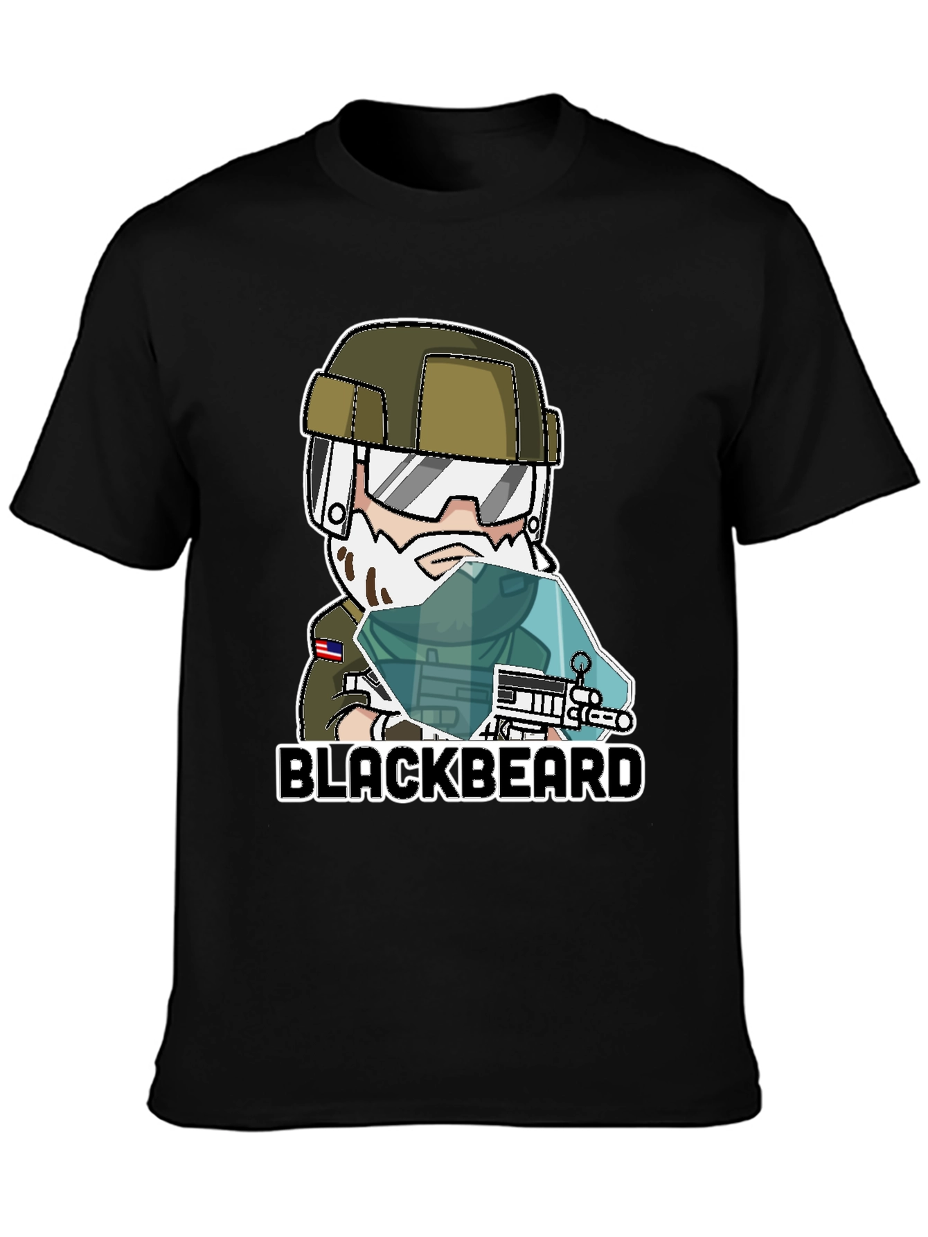 Blackbeard Cartoon Graphic Tee - Gaming Apparel - 3