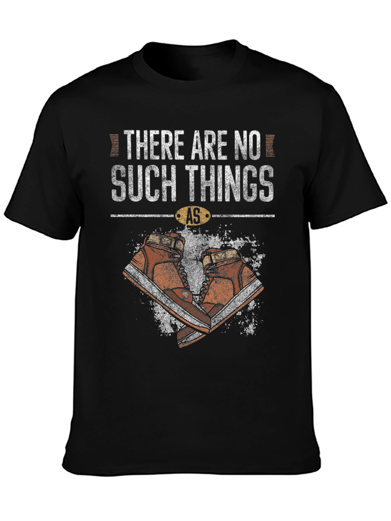Black There are No Such Things As Sneakers Graphic T-Shirt view 3