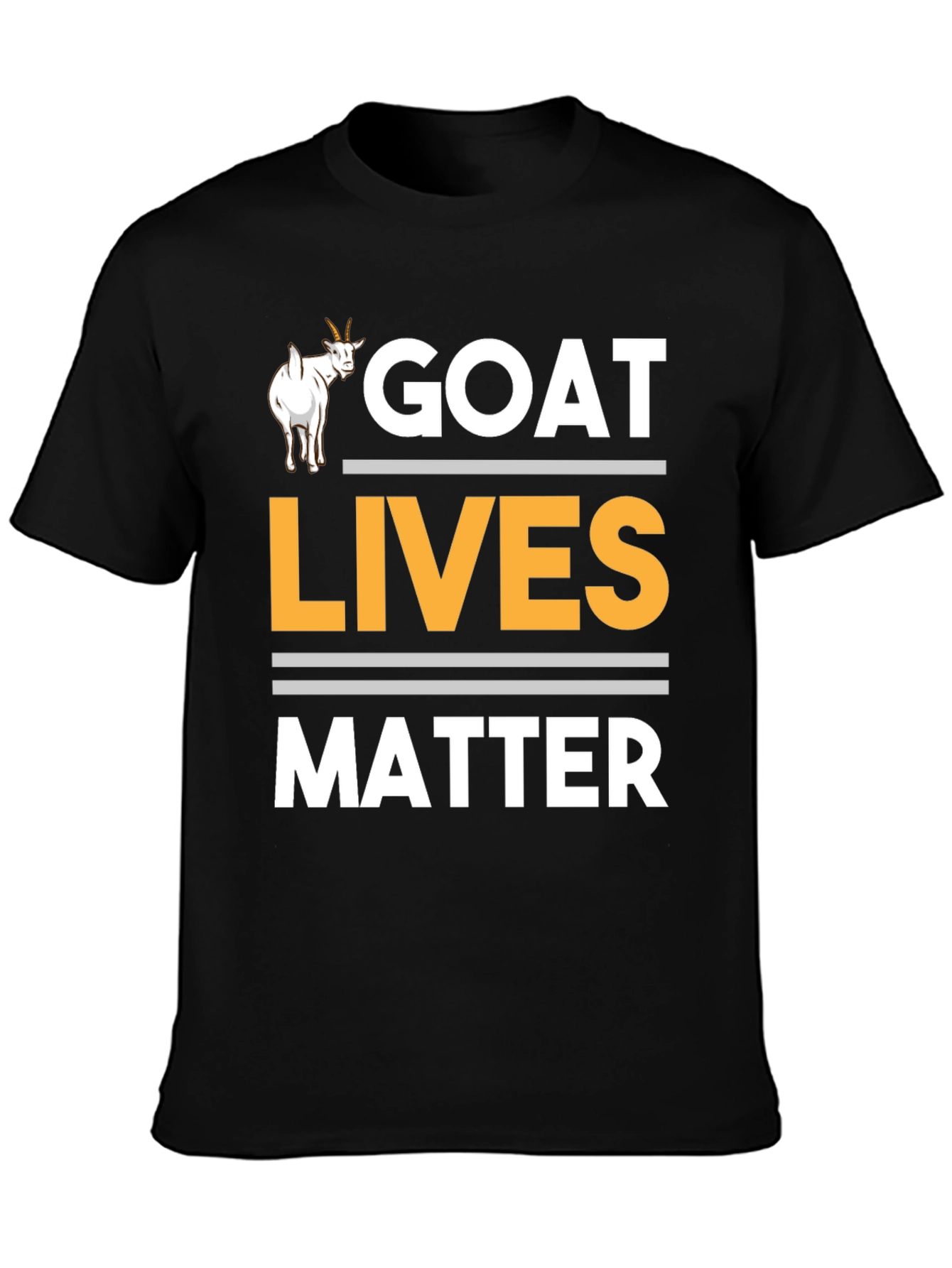 Black Goat Lives Matter T-Shirt - Funny Graphic Tee view 3