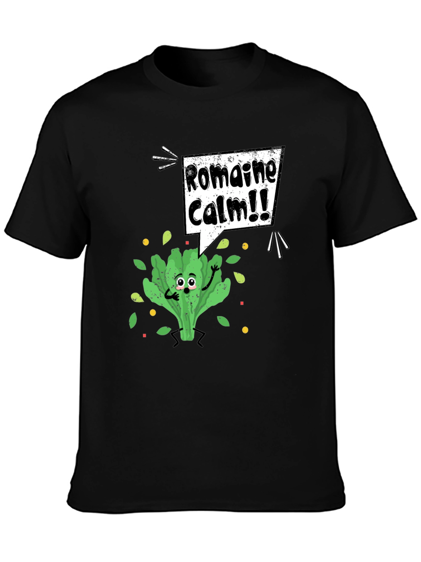 Black Romaine Calm Pun T-Shirt view 3