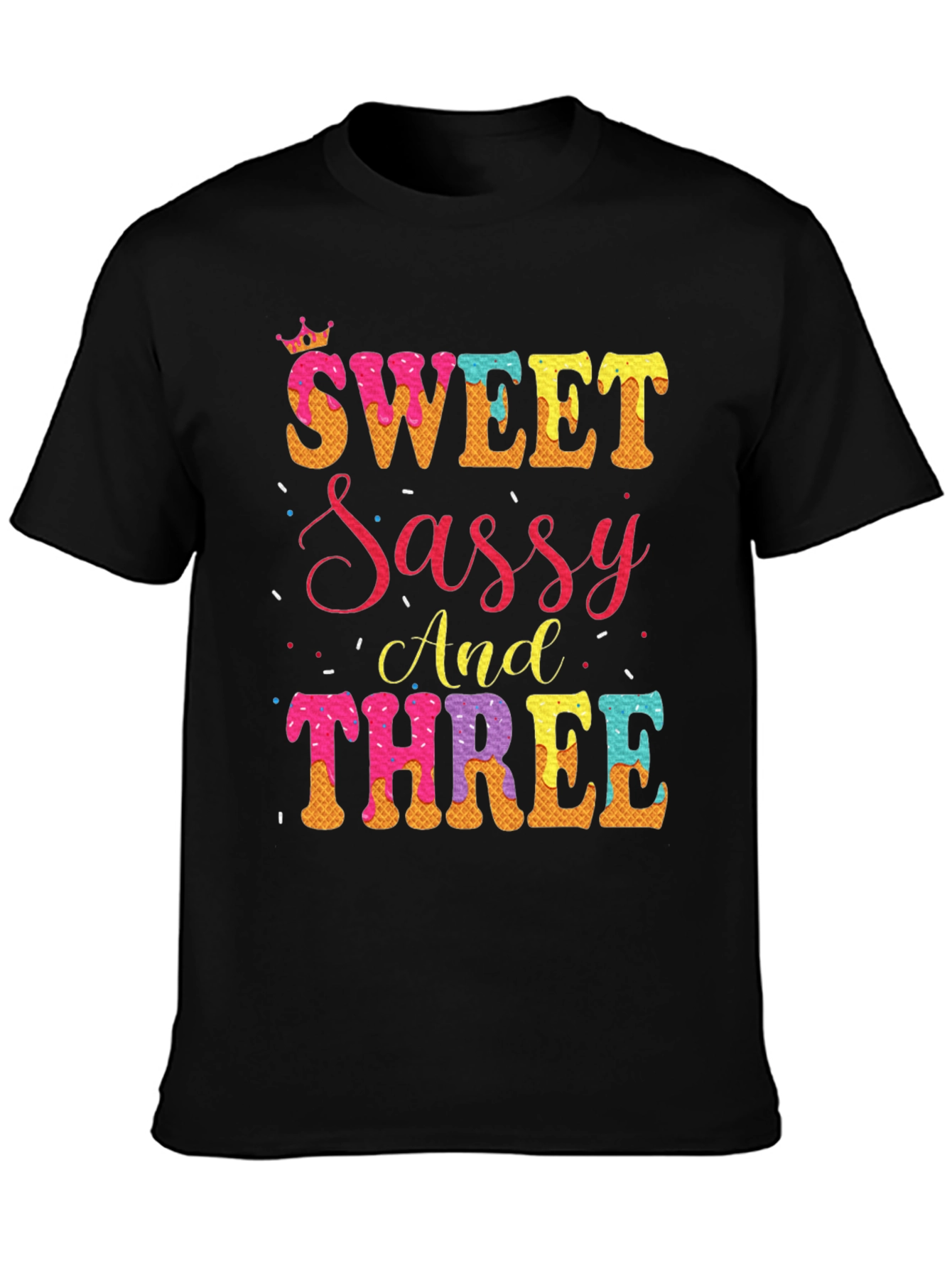 Black Sweet Sassy And Three T-Shirt view 3