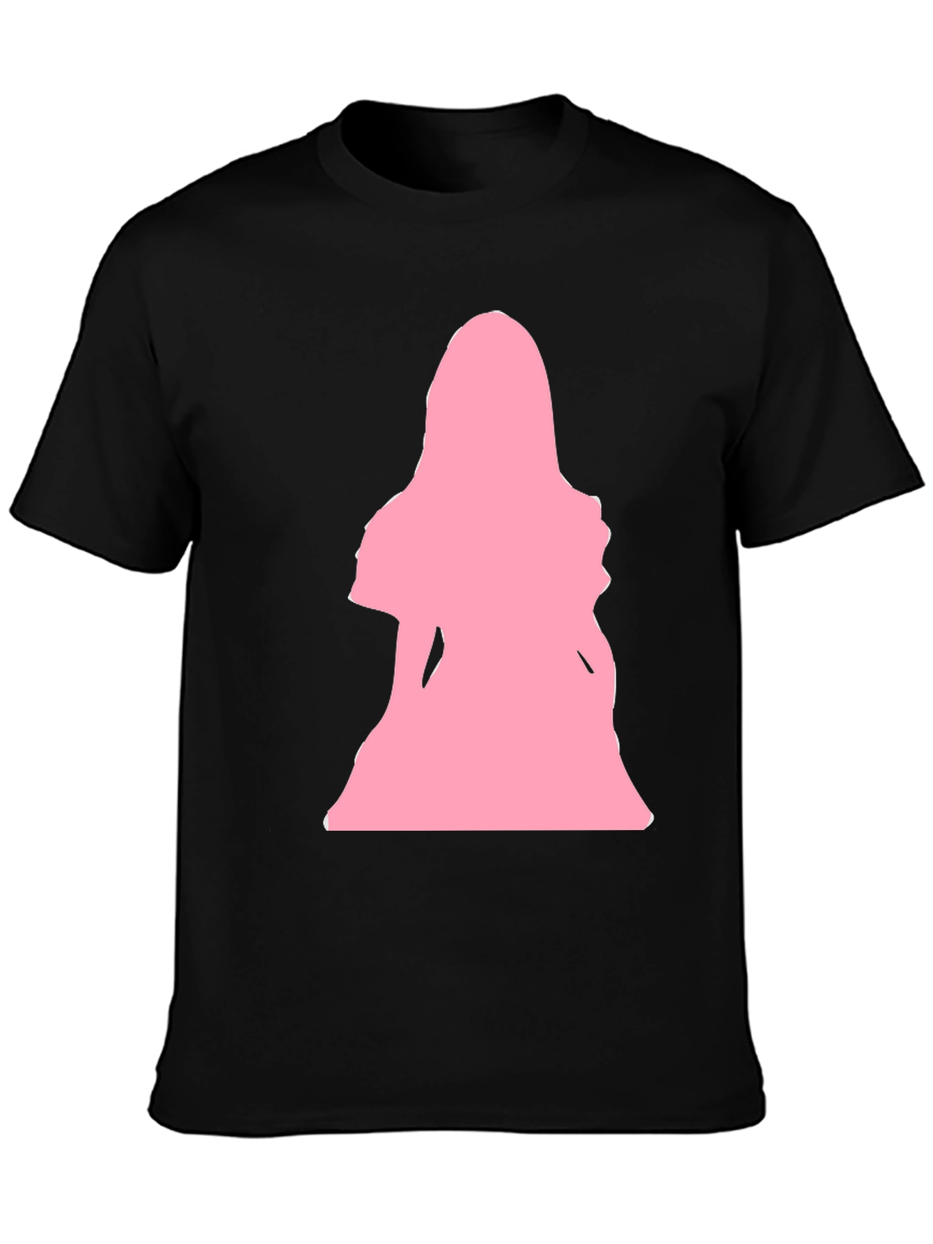 Black Pink Silhouette Graphic T-Shirt - Black view 3