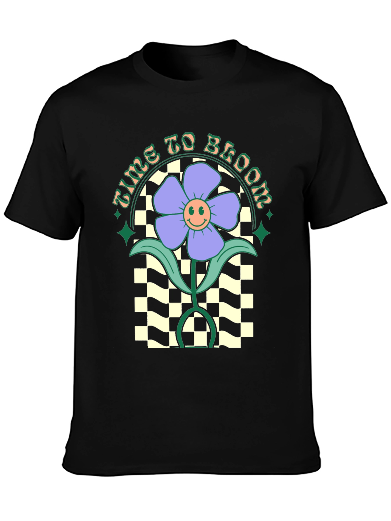 Black Time to Bloom Graphic Tee view 3