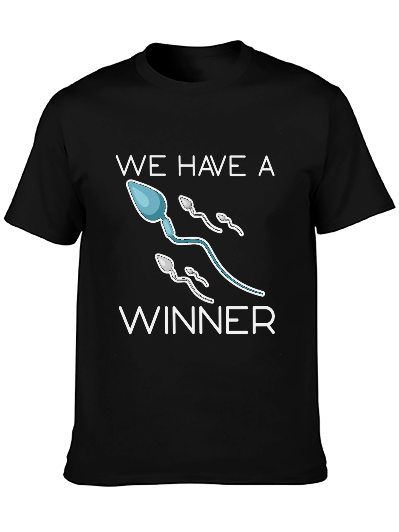 Black We Have a Winner Funny T-Shirt view 3