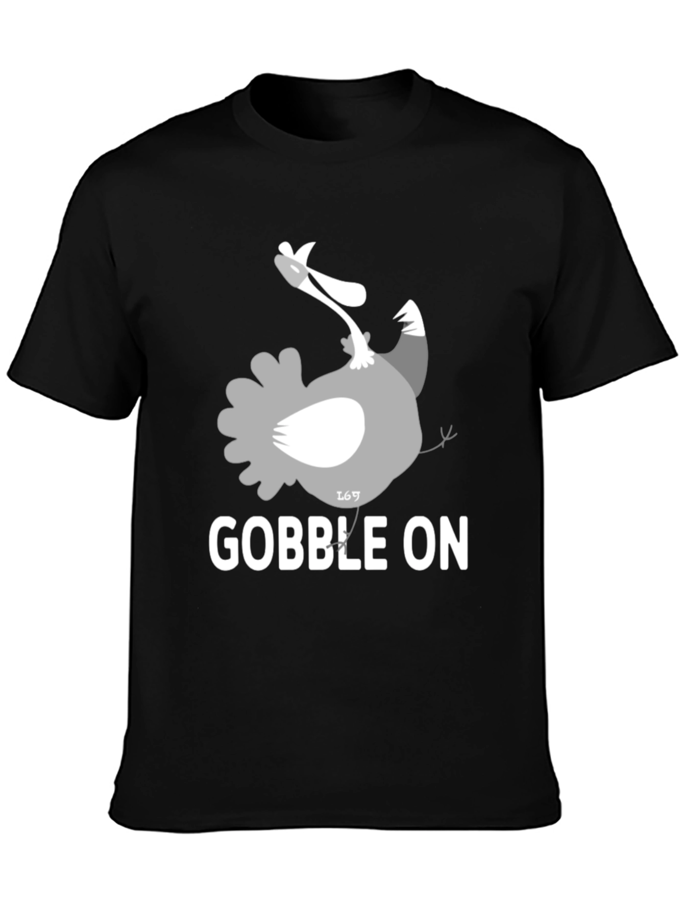 Black Gobble On Turkey Graphic Tee view 3
