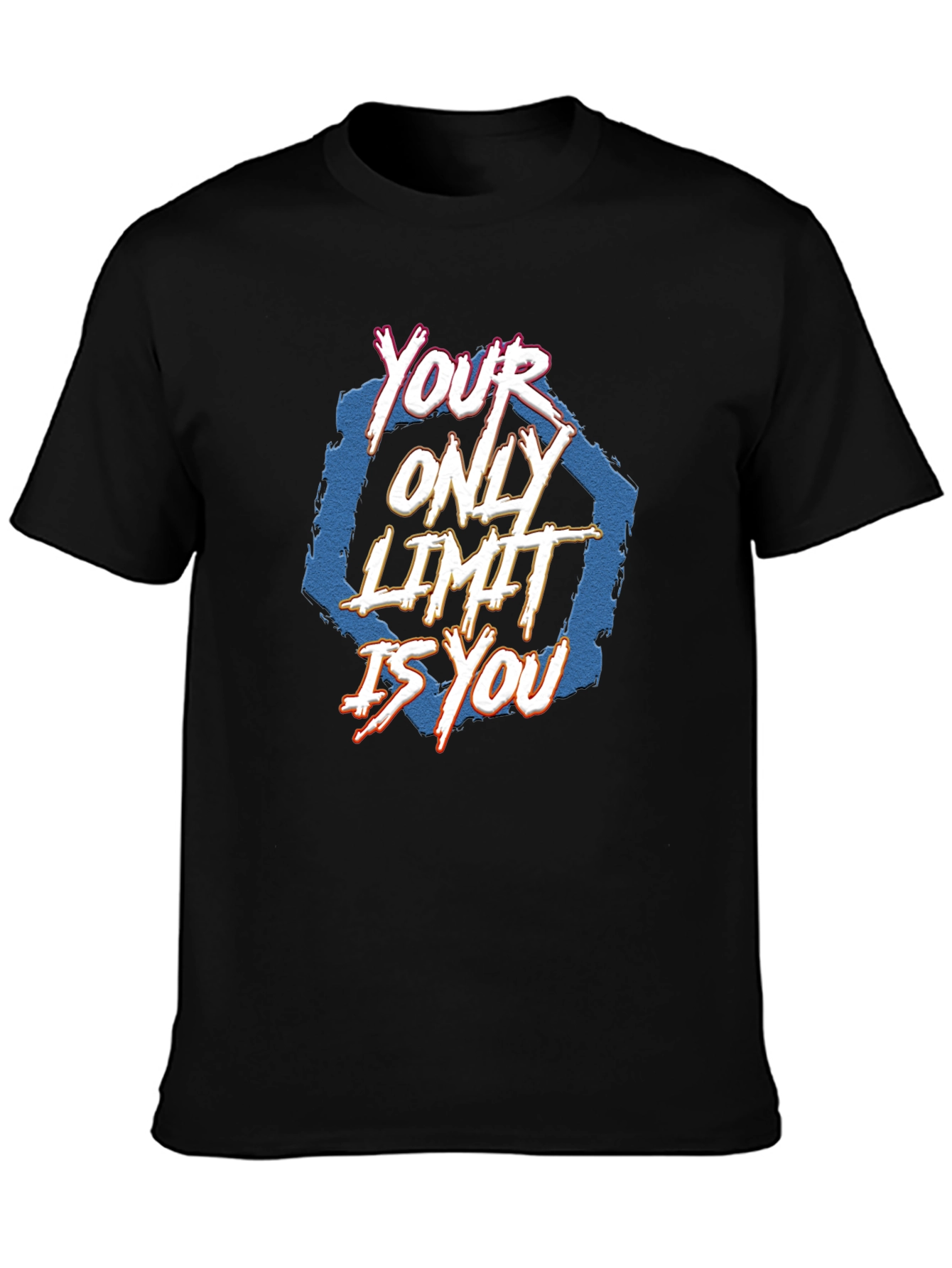 Black Your Only Limit Is You T-Shirt - Motivational Tee view 3