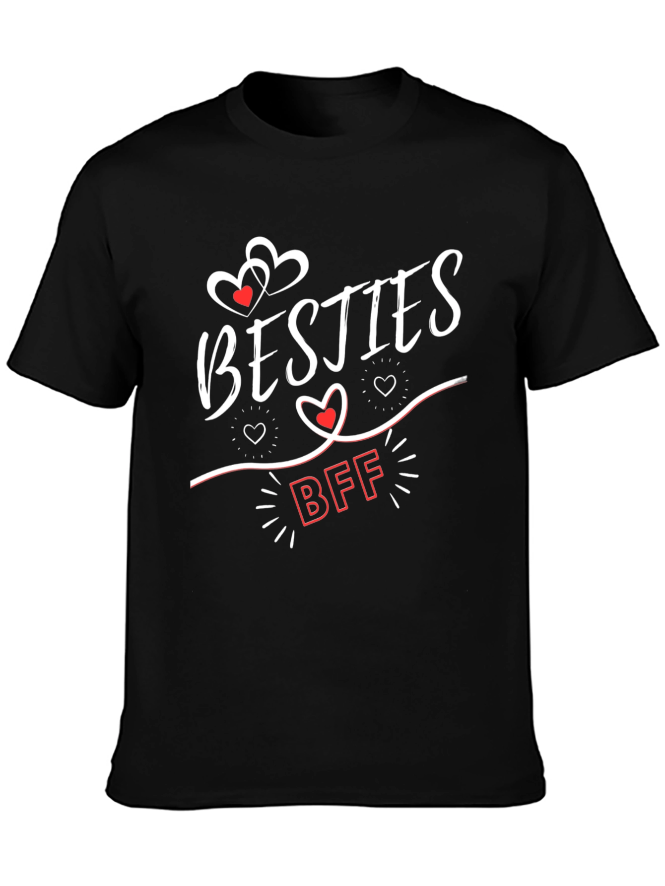 Black Besties BFF Black Graphic Tee view 3