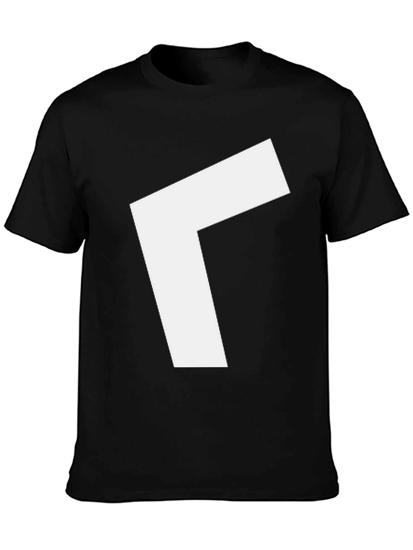 Black Modern Black T-Shirt with White Arrow Design view 3