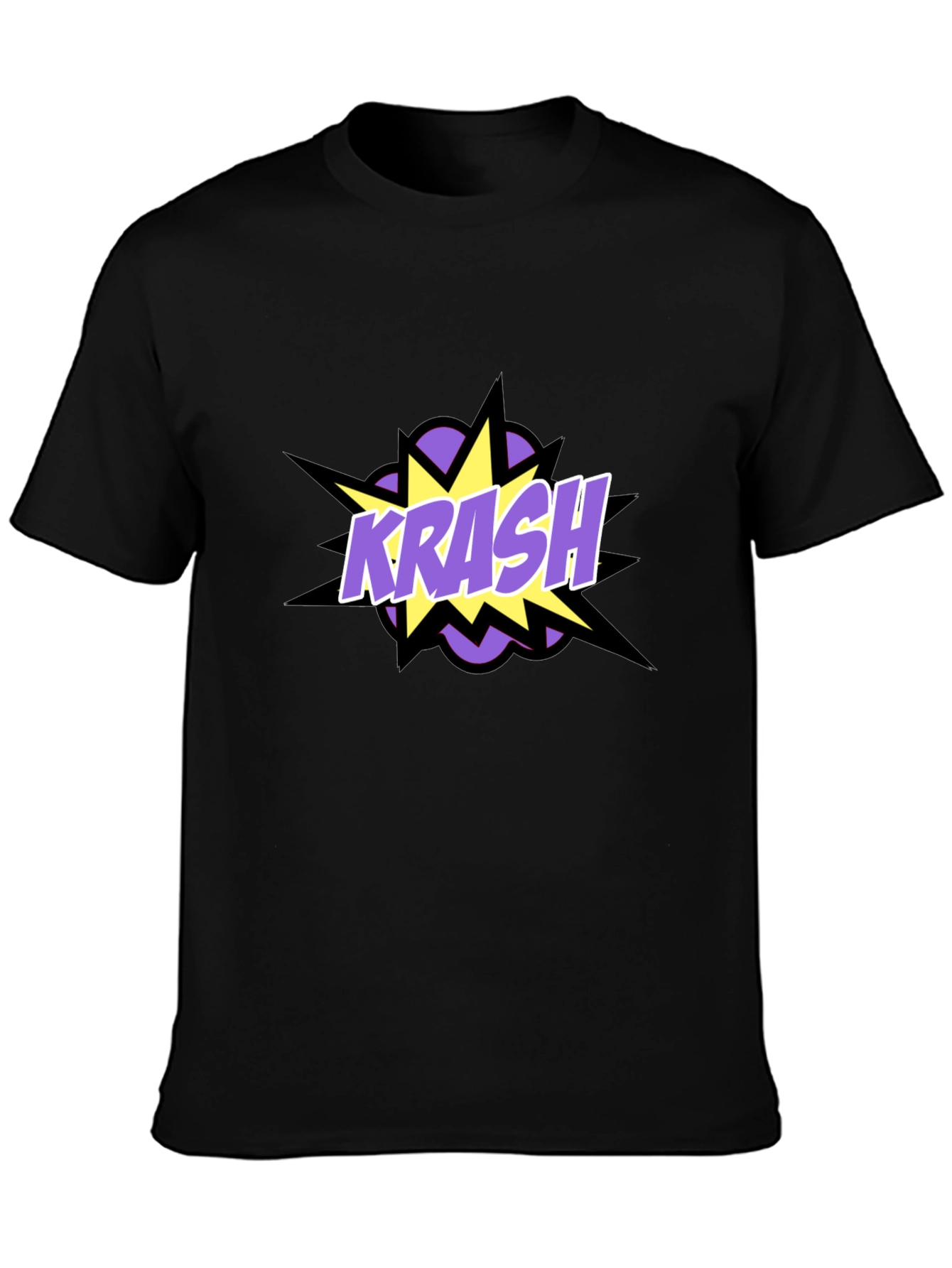 Black Krash Graphic Tee - Black Cotton Blend view 3