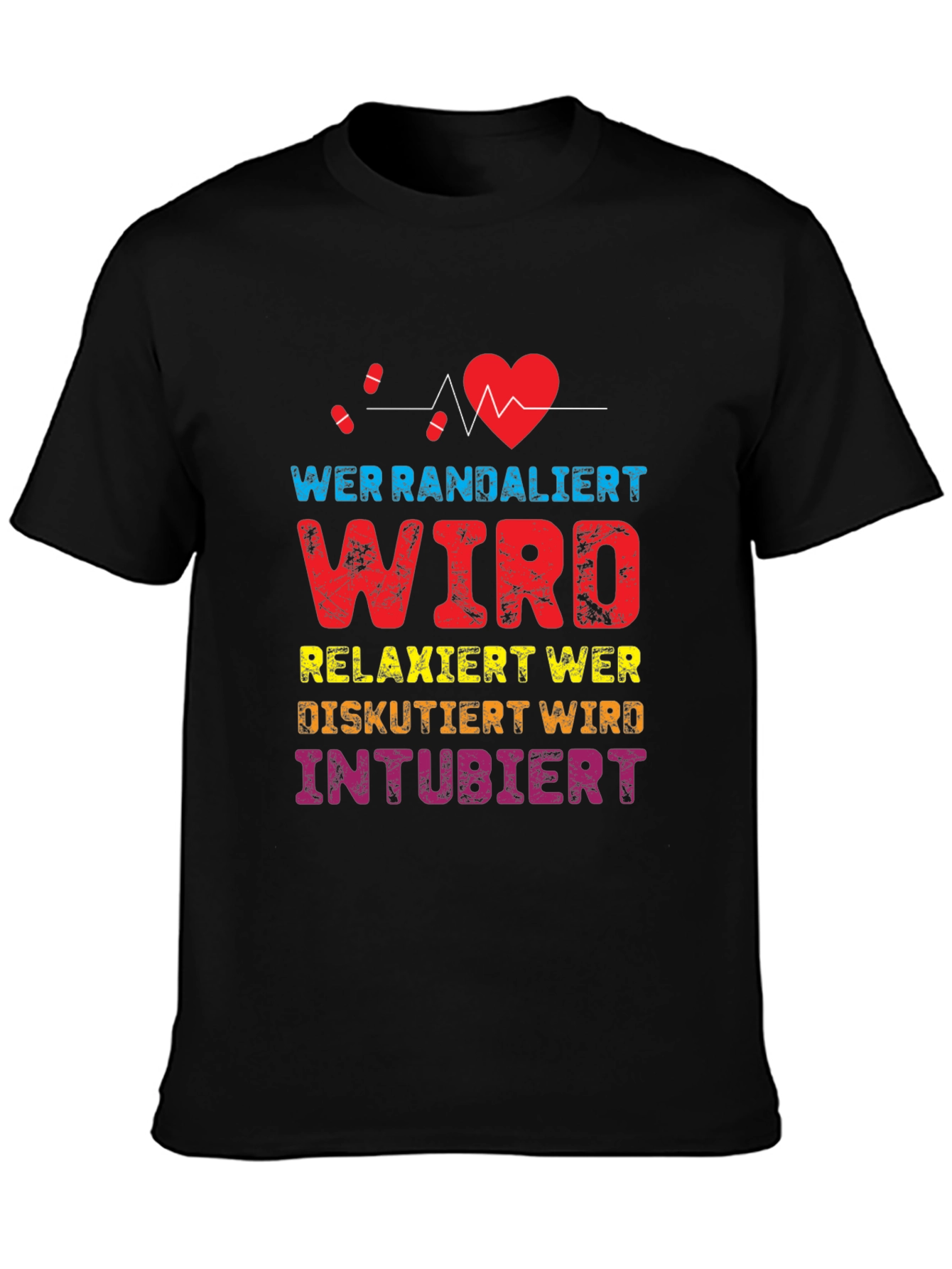 Black Wer Randaliert Funny Medical T-Shirt view 3